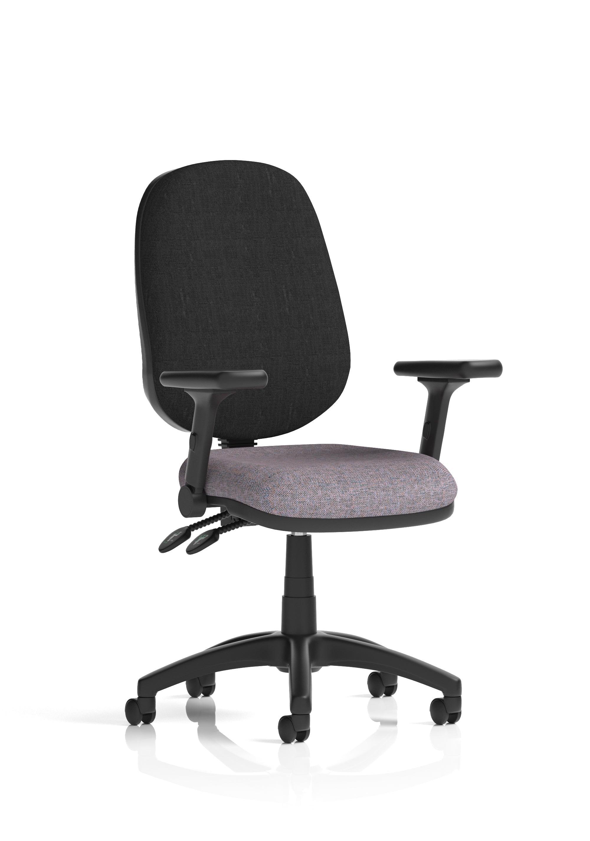 Eclipse Plus II Medium Back Task Operator Office Chair In Quest And Rivet Fabric