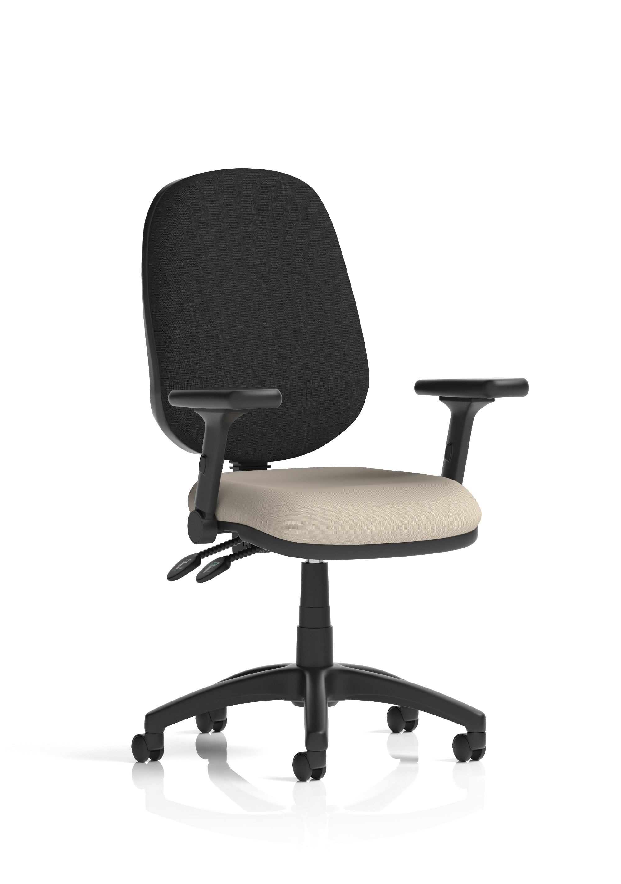 Eclipse Plus II Medium Back Task Operator Office Chair In Quest And Rivet Fabric