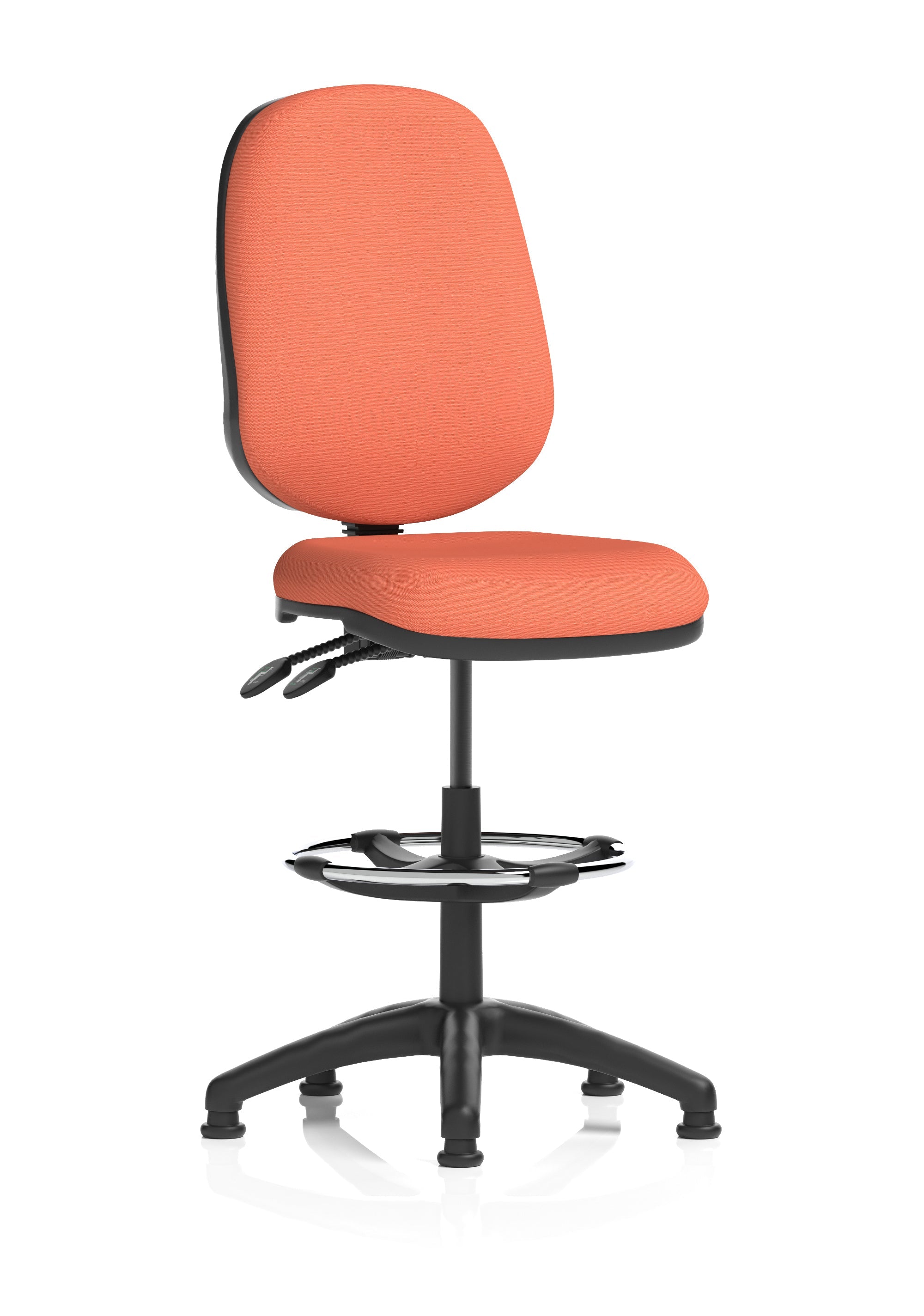 Eclipse Plus II Task Operator Office Chair with Hi Rise Draughtsman Kit In Quest And Rivet Fabric