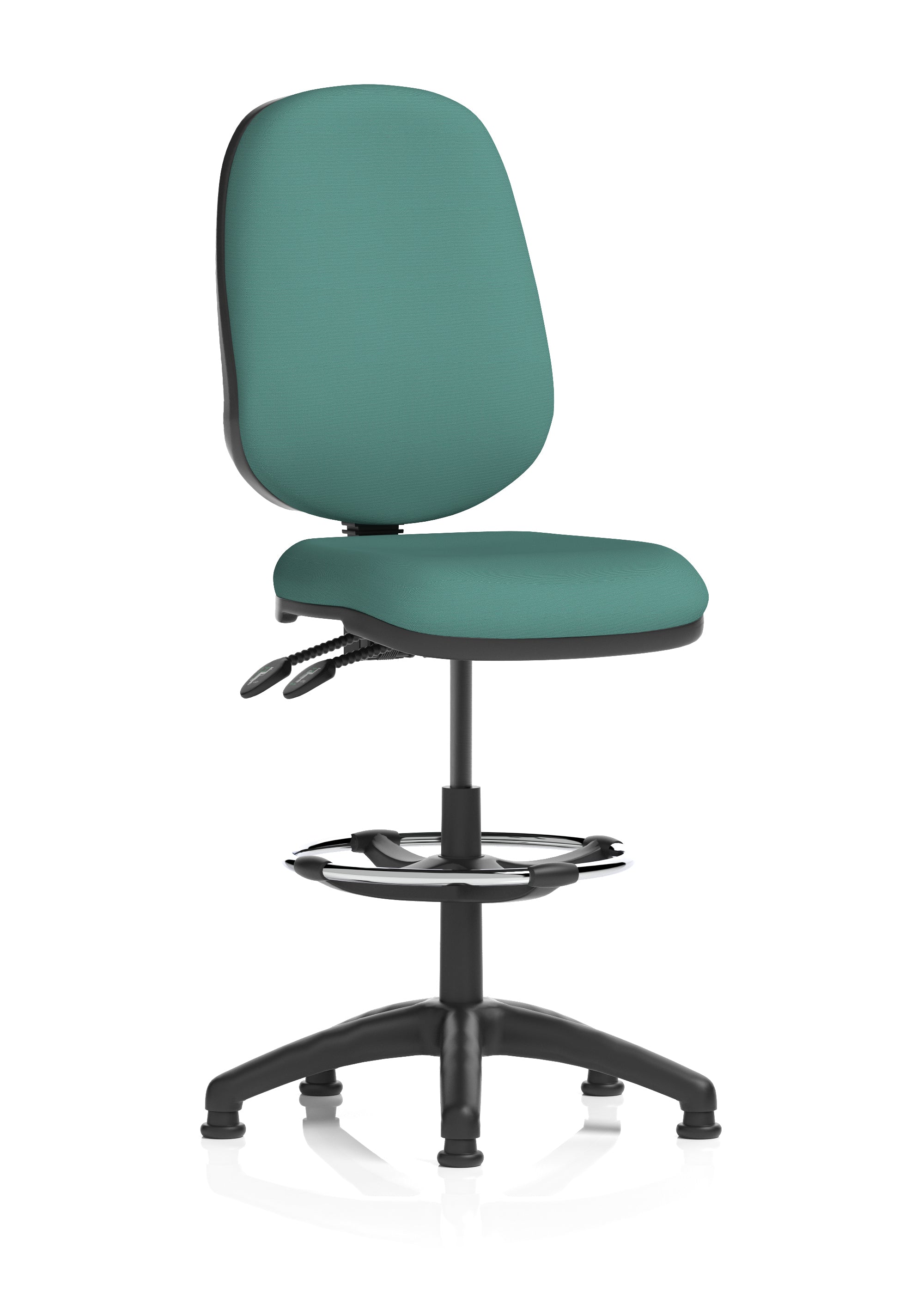 Eclipse Plus II Task Operator Office Chair with Hi Rise Draughtsman Kit In Quest And Rivet Fabric