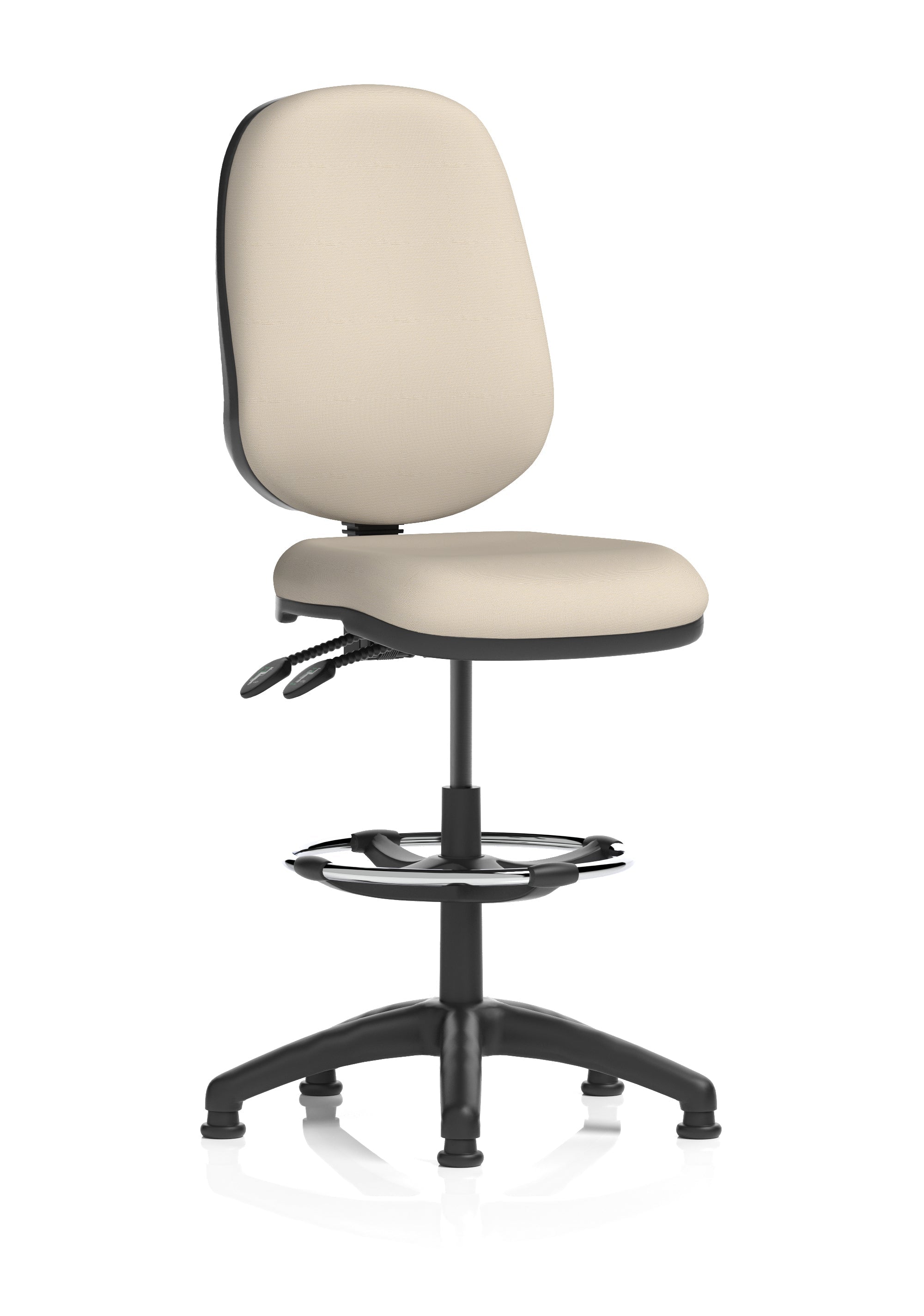 Eclipse Plus II Task Operator Office Chair with Hi Rise Draughtsman Kit In Quest And Rivet Fabric