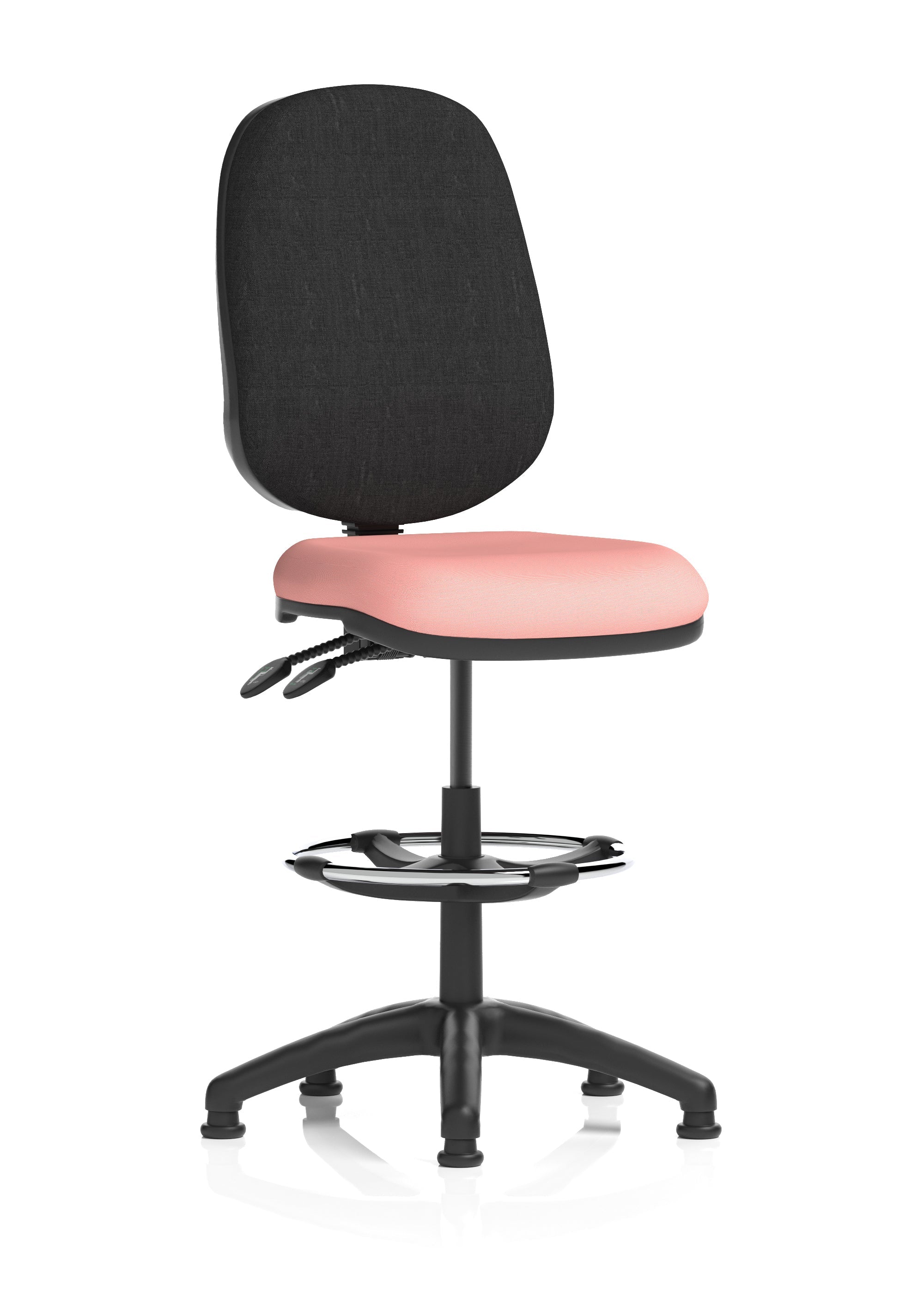 Eclipse Plus II Task Operator Office Chair with Hi Rise Draughtsman Kit In Quest And Rivet Fabric