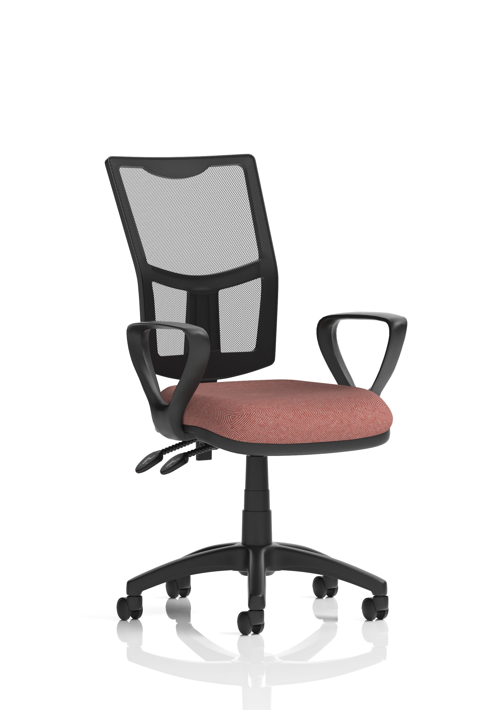 Eclipse Plus II Medium Mesh Back Task Operator Office Chair In Quest And Rivet Fabric