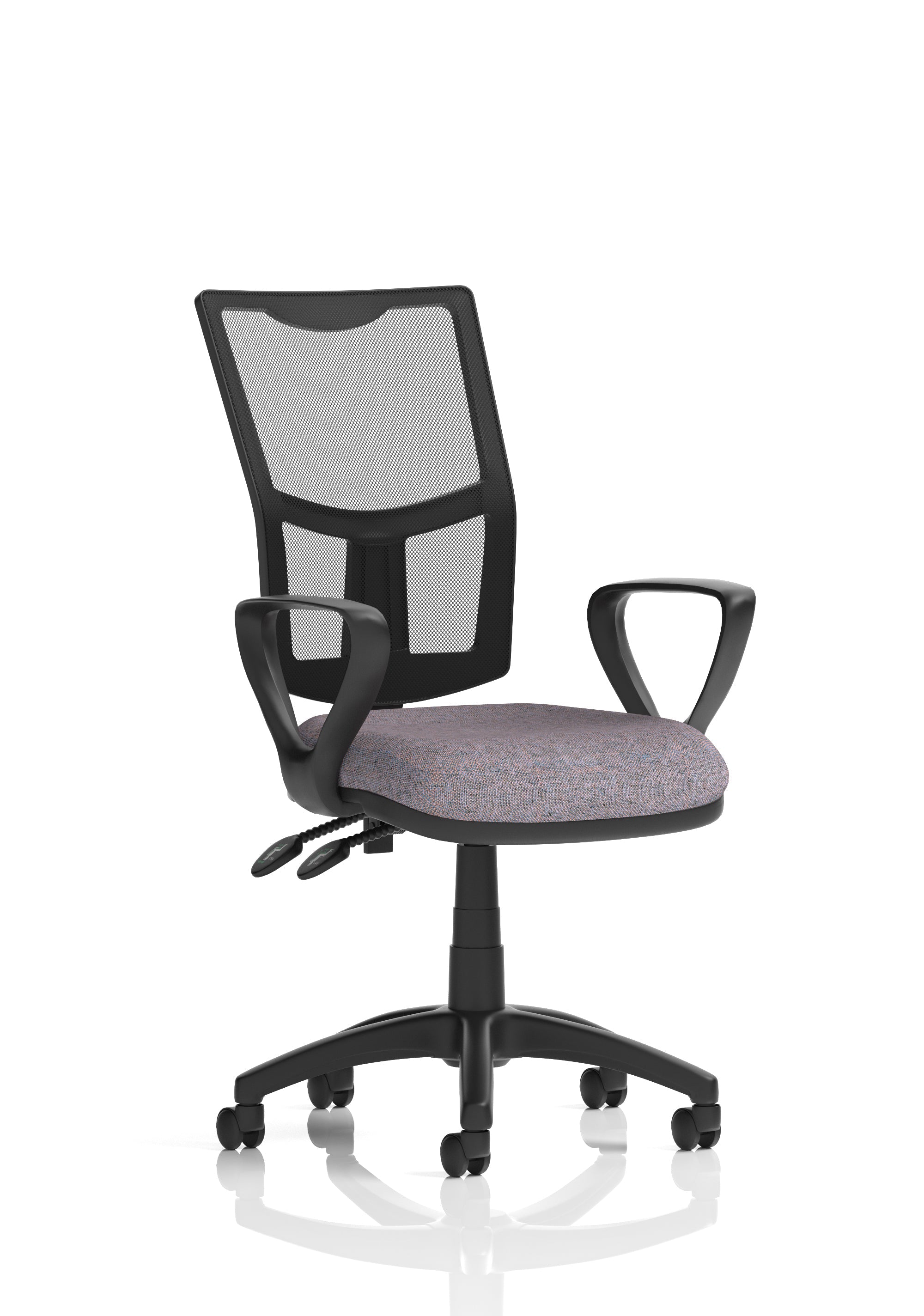Eclipse Plus II Medium Mesh Back Task Operator Office Chair In Quest And Rivet Fabric