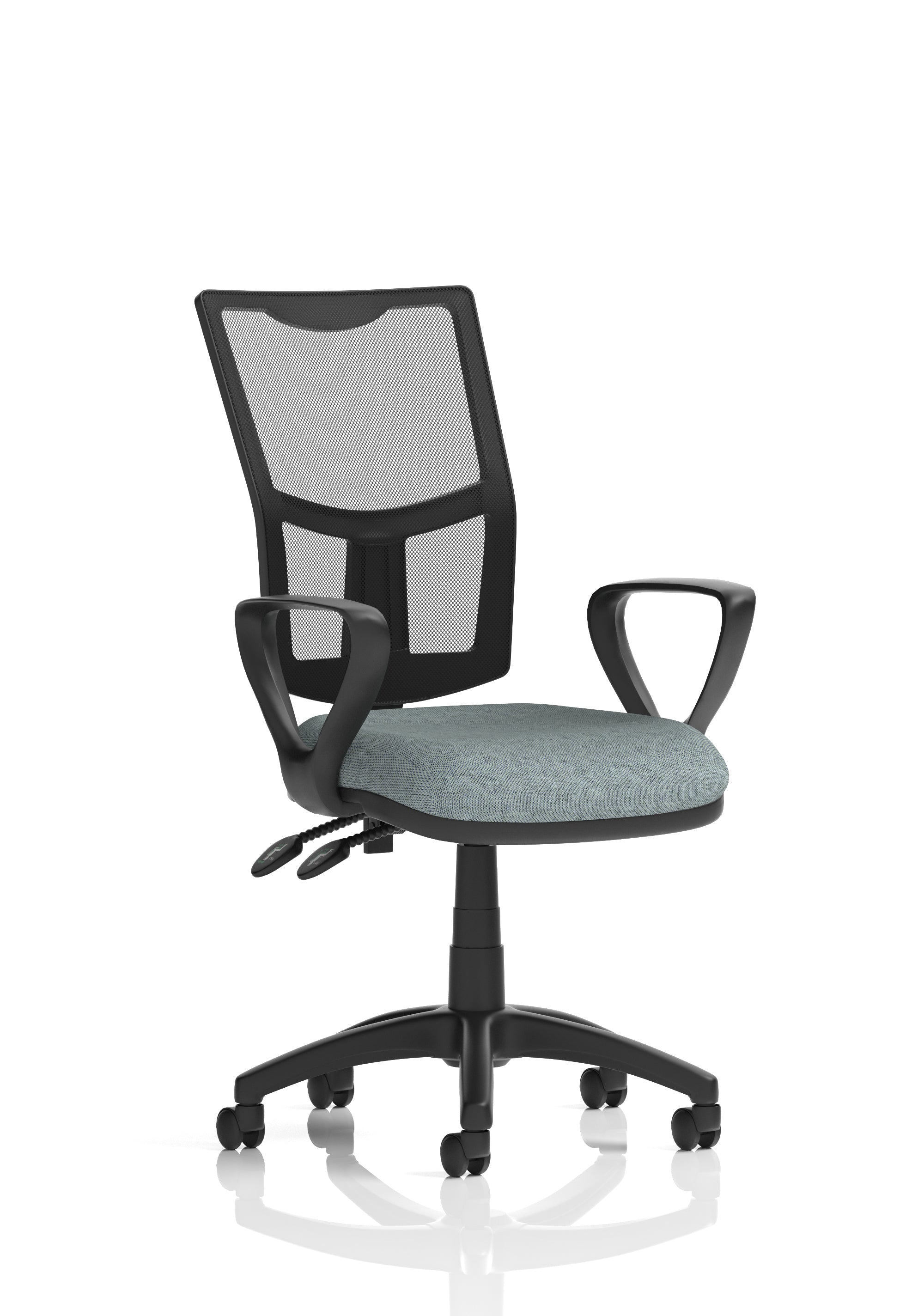 Eclipse Plus II Medium Mesh Back Task Operator Office Chair In Quest And Rivet Fabric