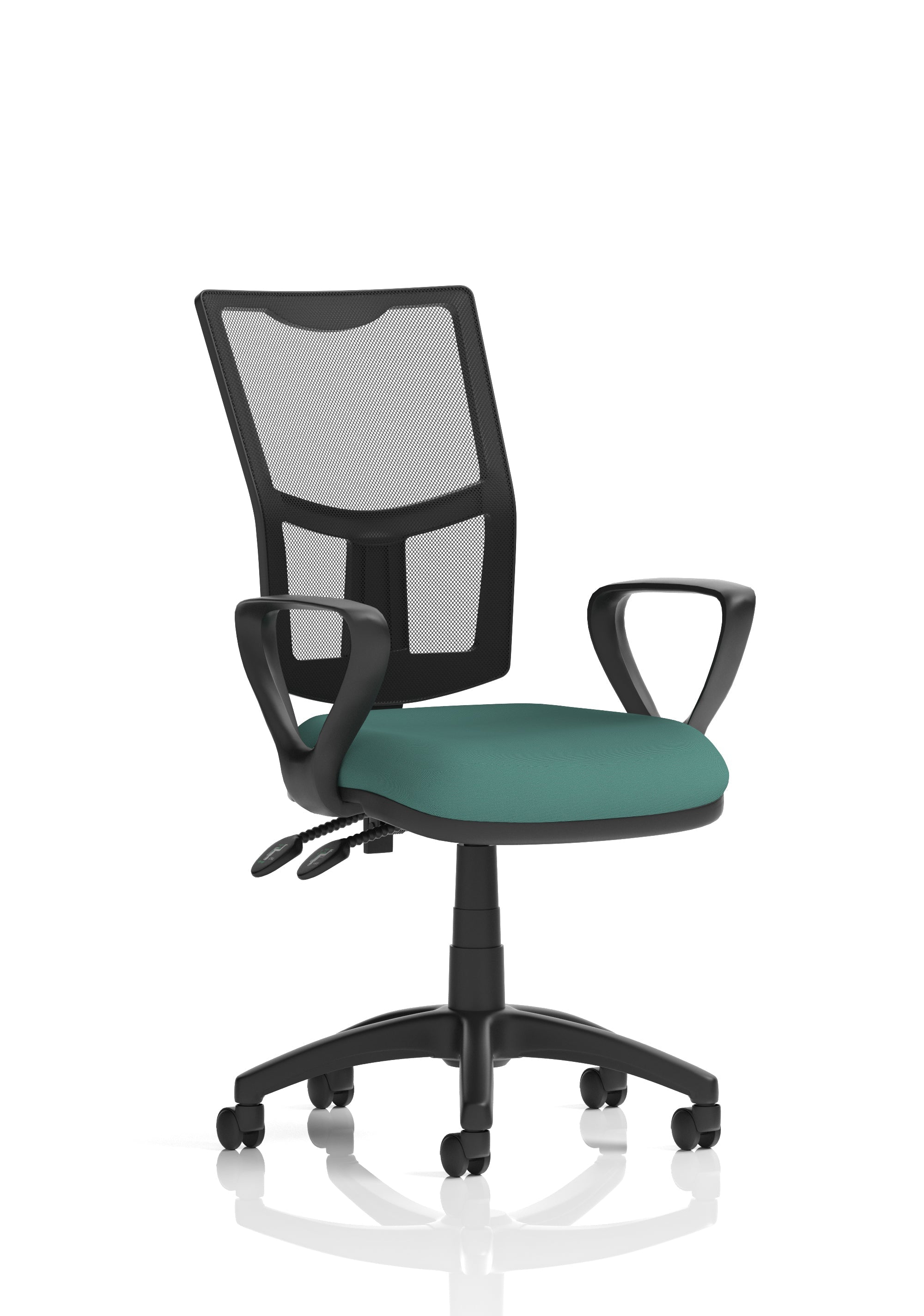 Eclipse Plus II Medium Mesh Back Task Operator Office Chair In Quest And Rivet Fabric