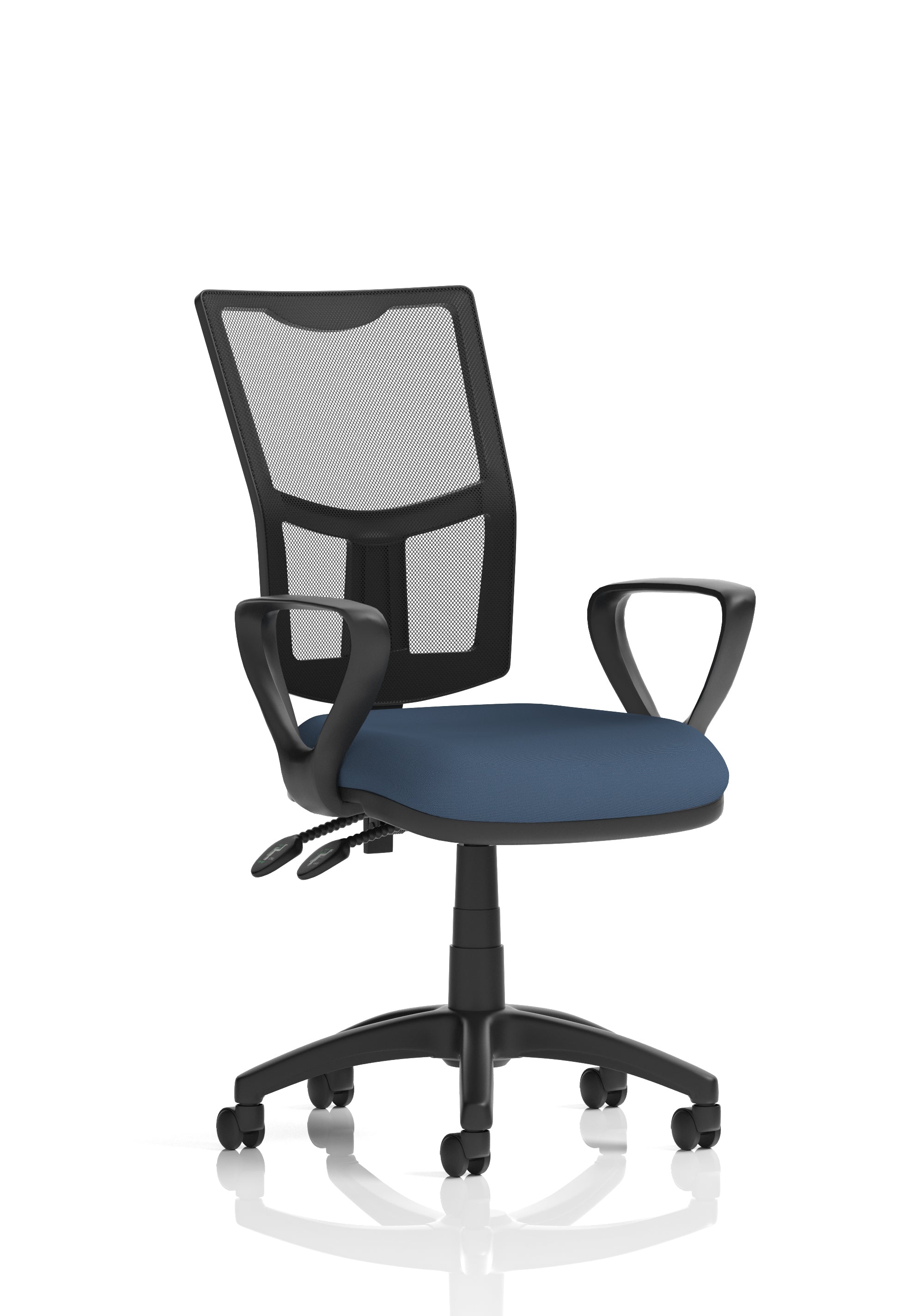 Eclipse Plus II Medium Mesh Back Task Operator Office Chair In Quest And Rivet Fabric