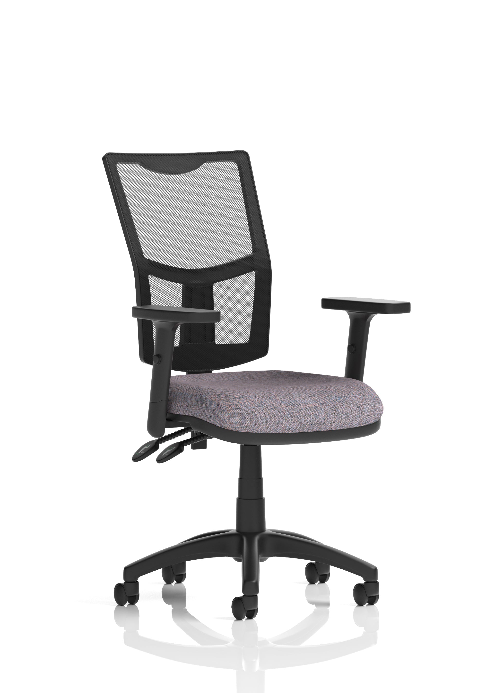 Eclipse Plus II Medium Mesh Back Task Operator Office Chair In Quest And Rivet Fabric