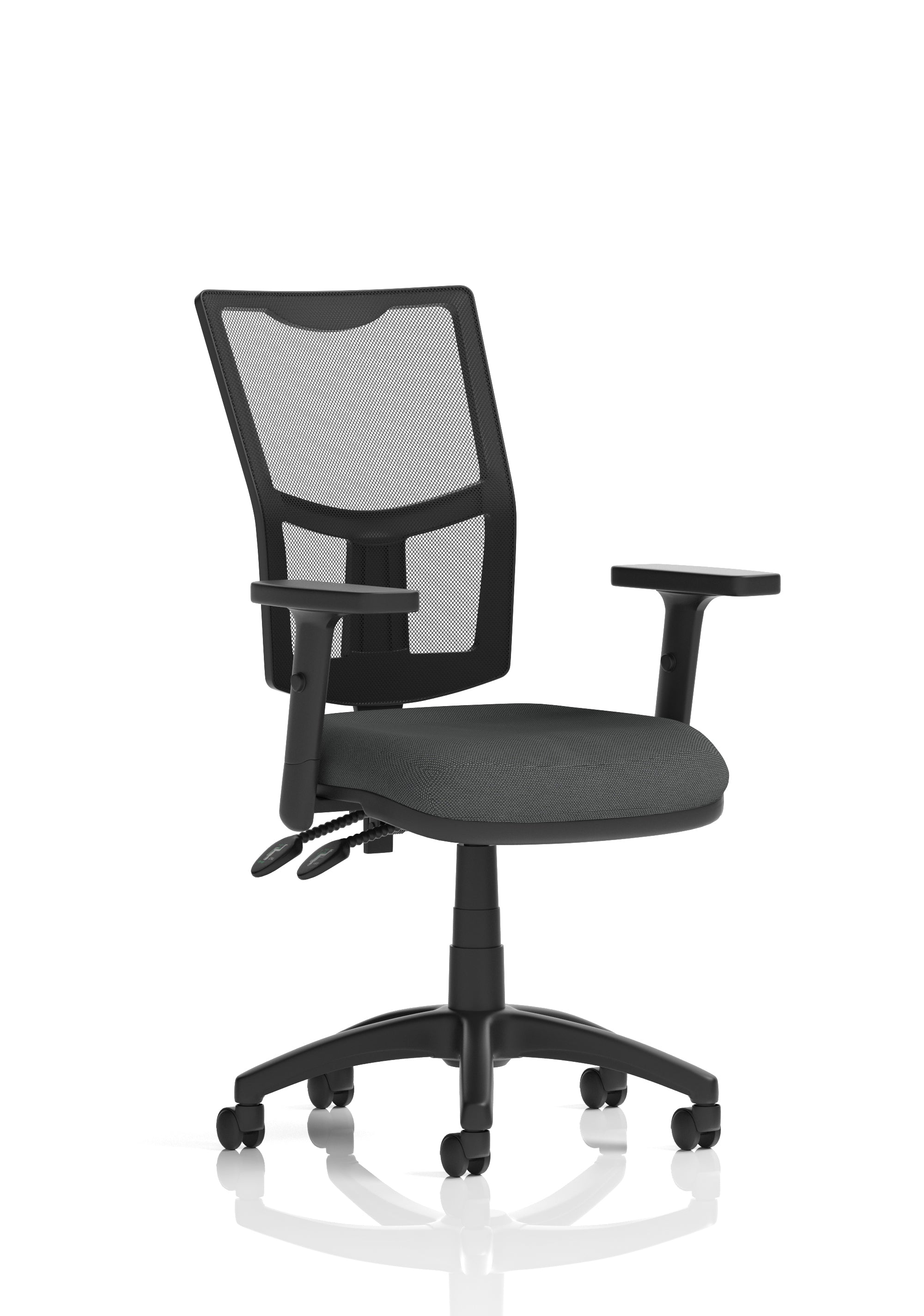 Eclipse Plus II Medium Mesh Back Task Operator Office Chair In Quest And Rivet Fabric