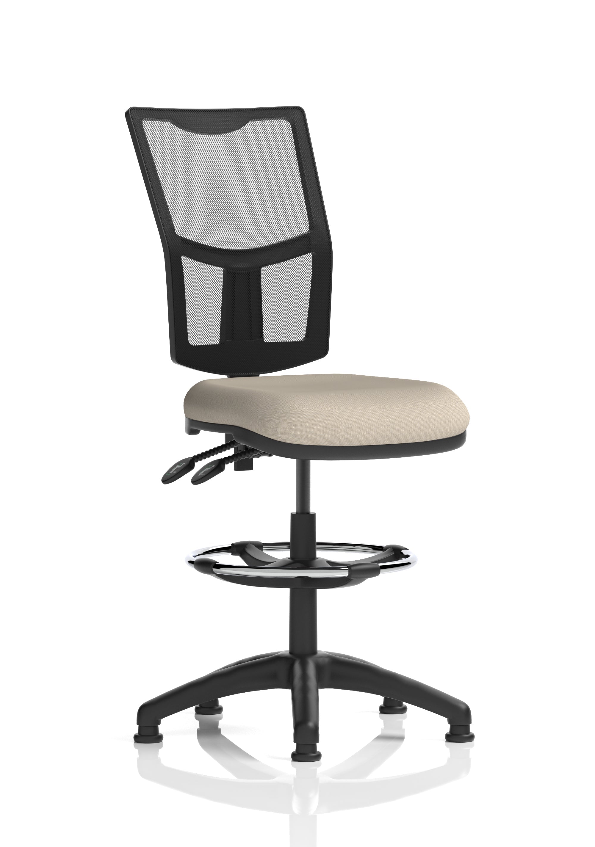 Eclipse Plus II Medium Mesh Back Task Operator Office Chair In Quest And Rivet Fabric