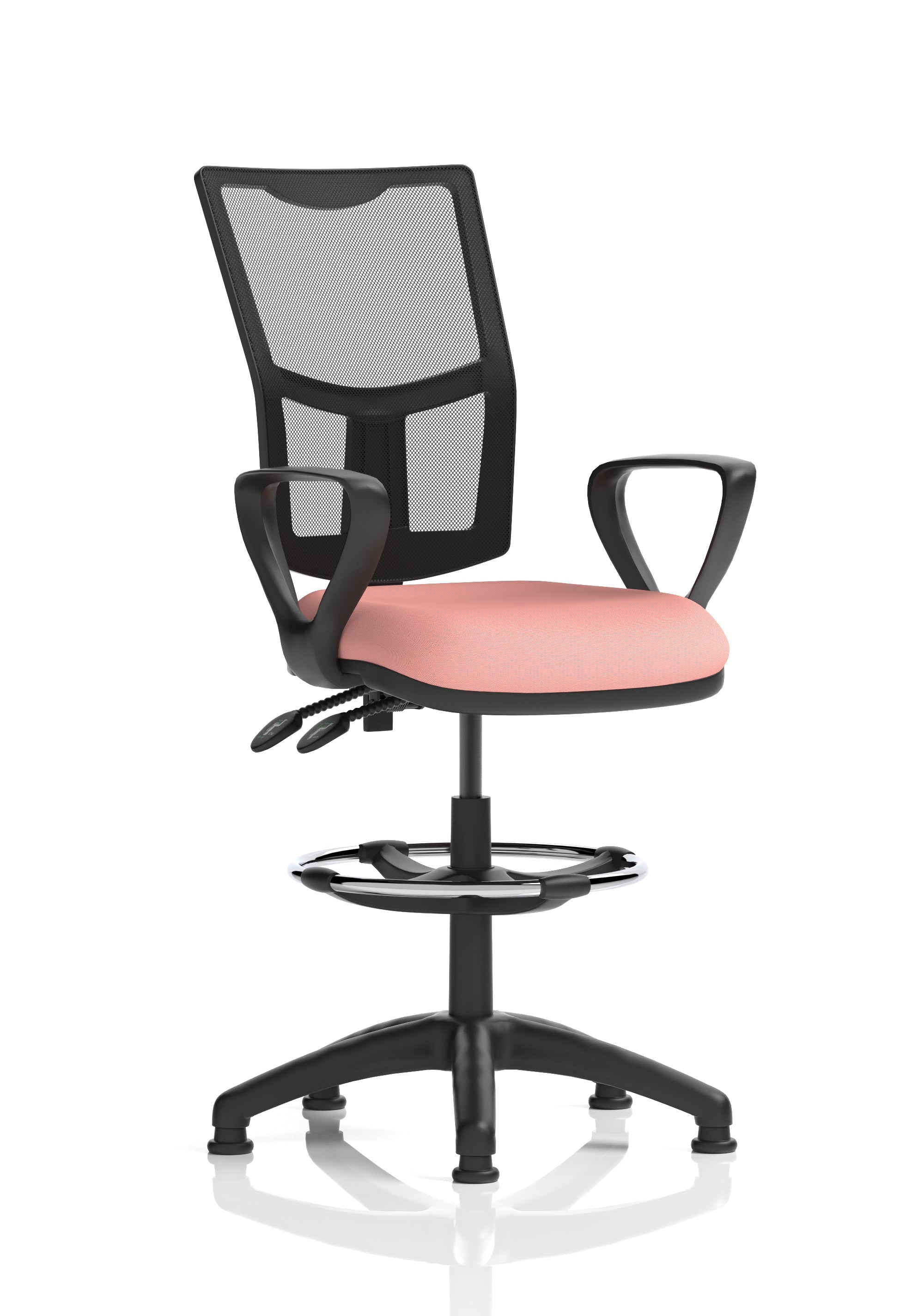 Eclipse Plus II Medium Mesh Back Task Operator Office Chair In Quest And Rivet Fabric