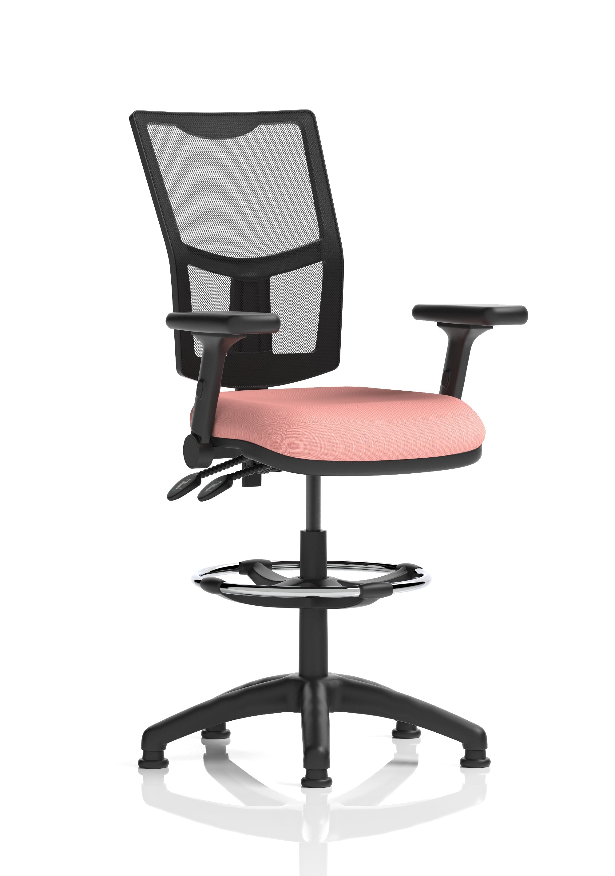 Eclipse Plus II Medium Mesh Back Task Operator Office Chair In Quest And Rivet Fabric