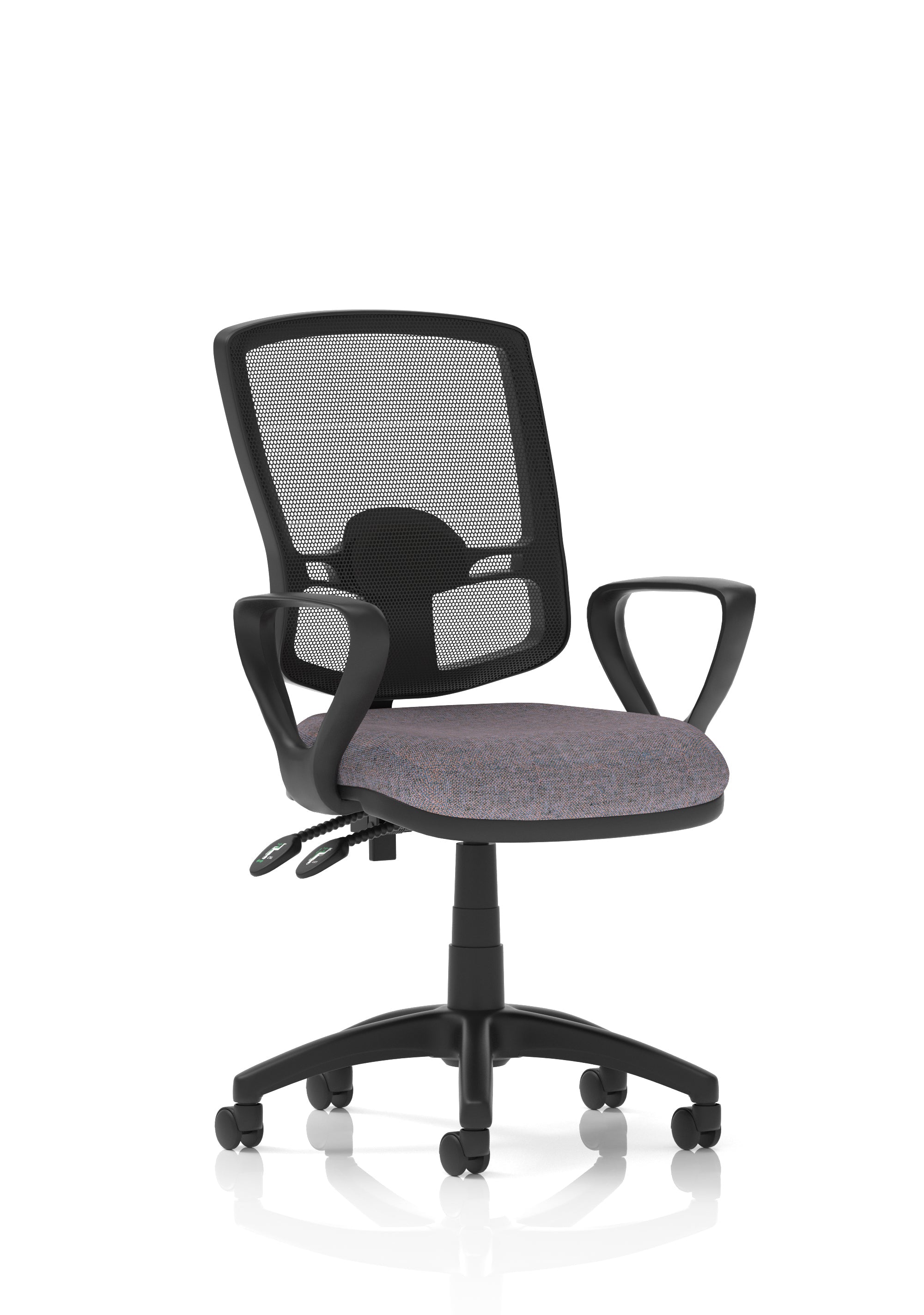 Eclipse Plus II Deluxe Mesh Back Task Operator Office Chair In Quest And Rivet Fabric
