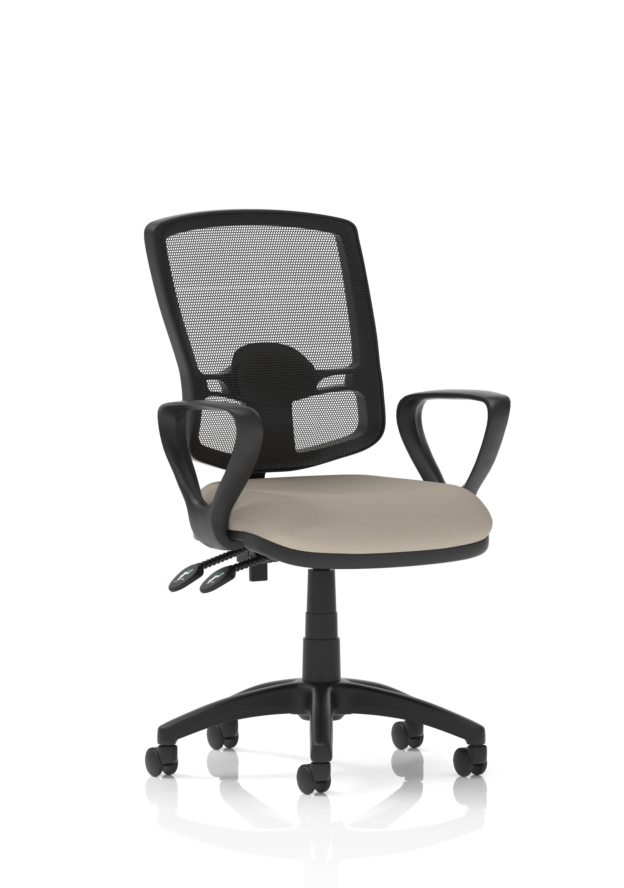 Eclipse Plus II Deluxe Mesh Back Task Operator Office Chair In Quest And Rivet Fabric