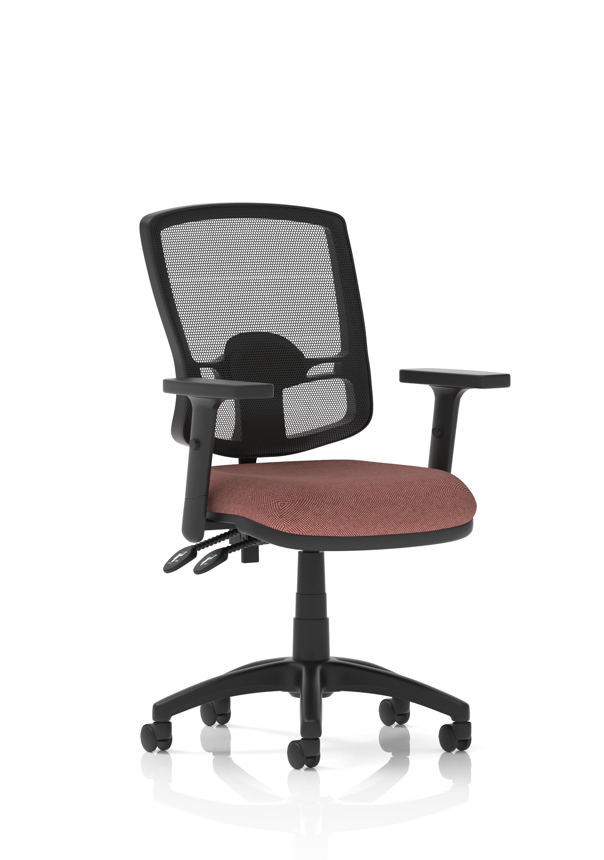 Eclipse Plus II Deluxe Mesh Back Task Operator Office Chair In Quest And Rivet Fabric