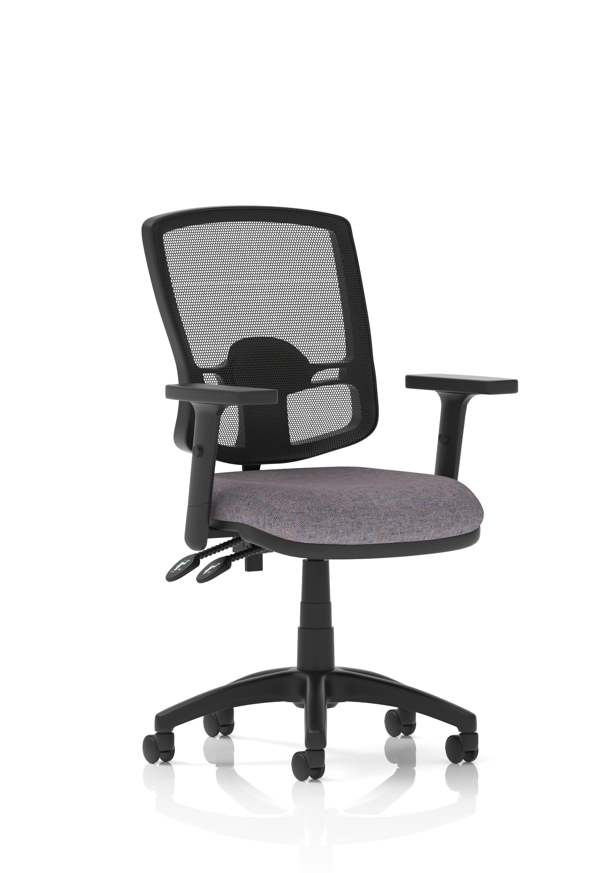 Eclipse Plus II Deluxe Mesh Back Task Operator Office Chair In Quest And Rivet Fabric
