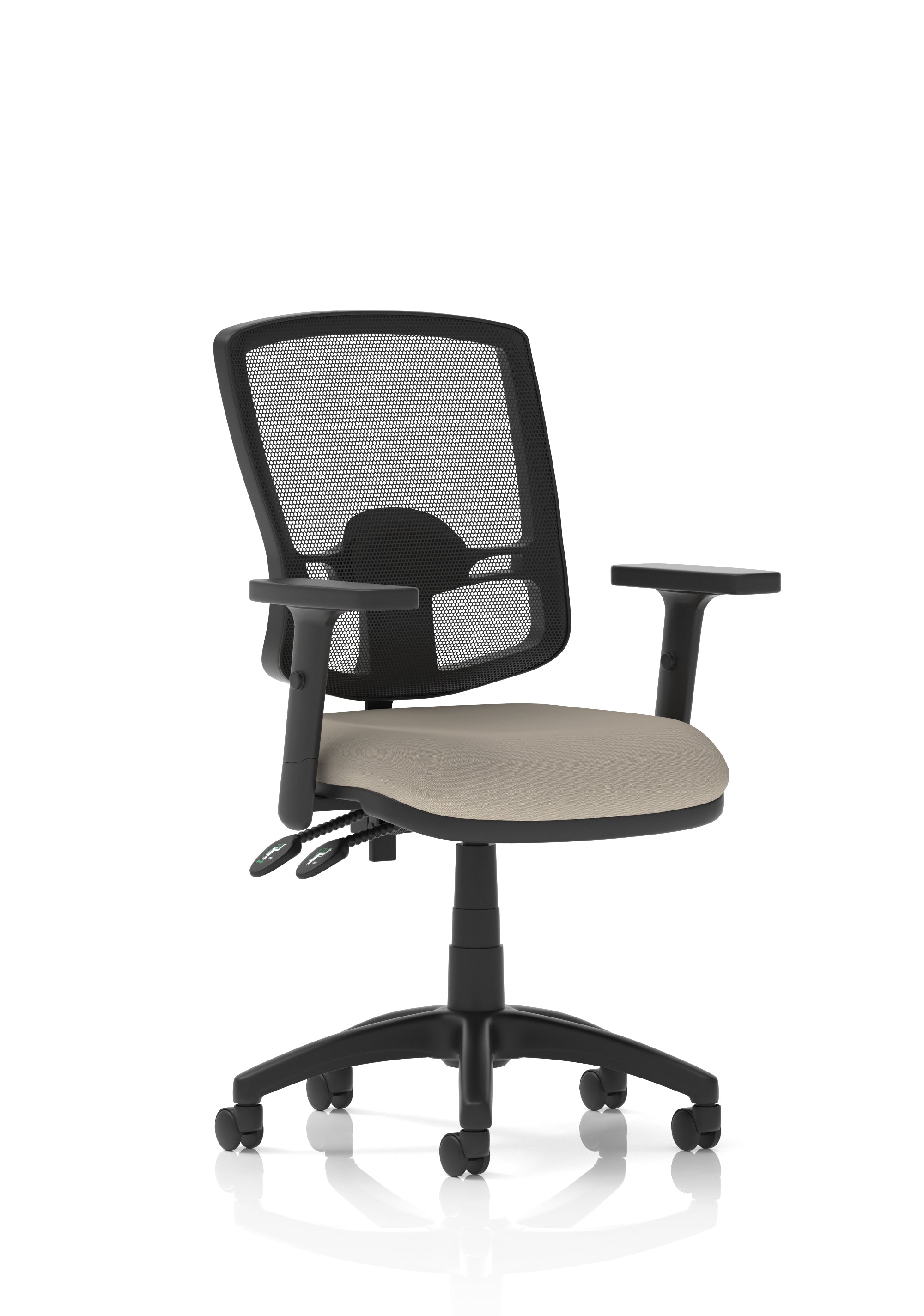 Eclipse Plus II Deluxe Mesh Back Task Operator Office Chair In Quest And Rivet Fabric