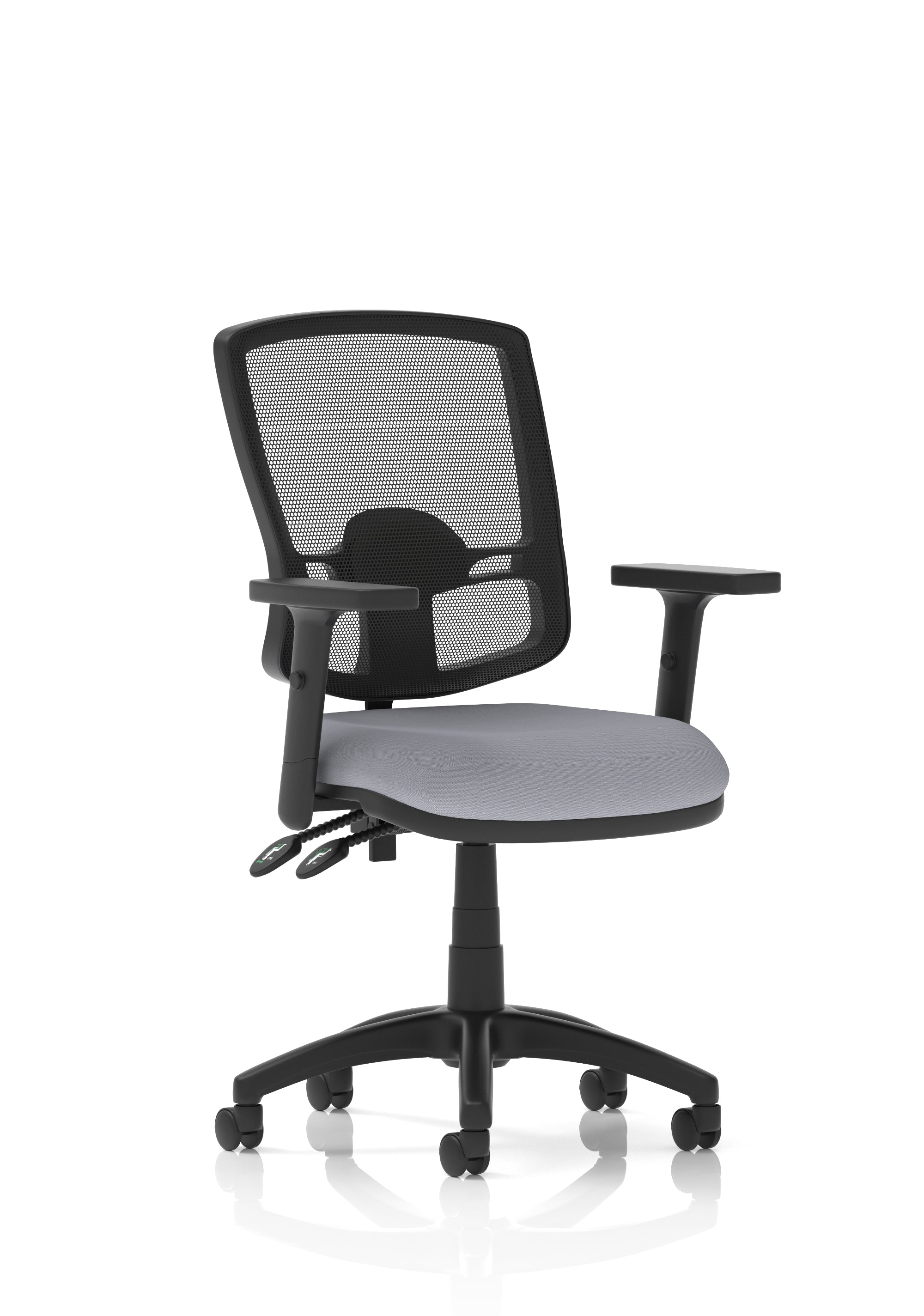 Eclipse Plus II Deluxe Mesh Back Task Operator Office Chair In Quest And Rivet Fabric