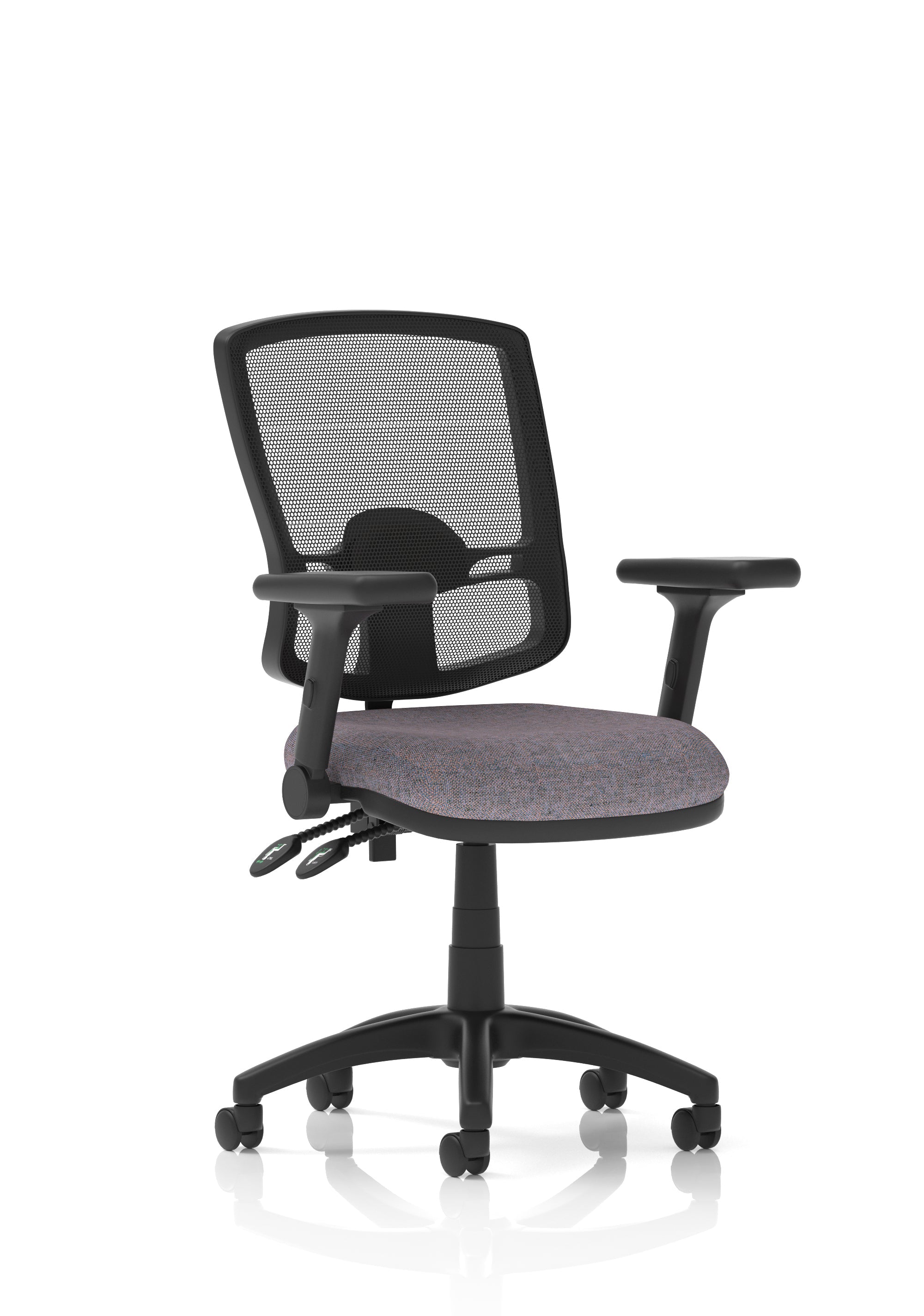 Eclipse Plus II Deluxe Mesh Back Task Operator Office Chair In Quest And Rivet Fabric