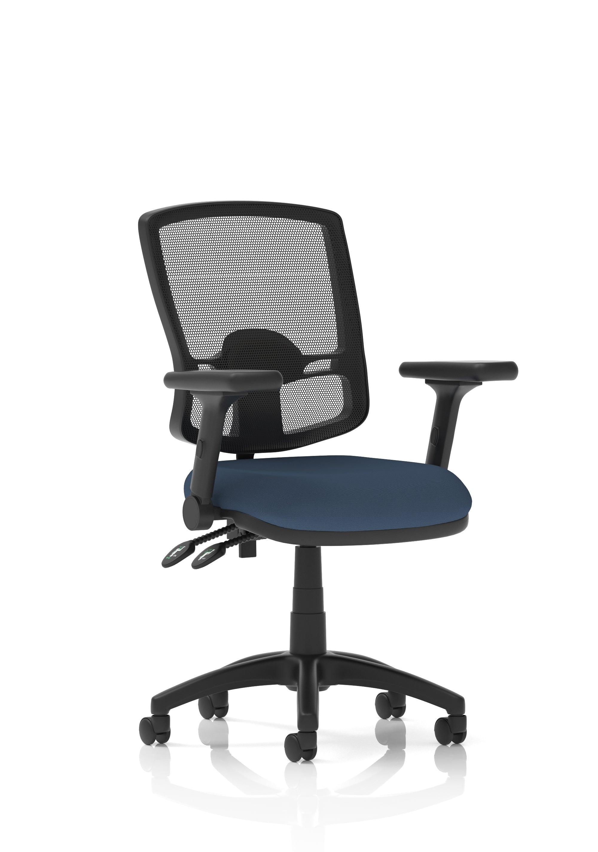 Eclipse Plus II Deluxe Mesh Back Task Operator Office Chair In Quest And Rivet Fabric
