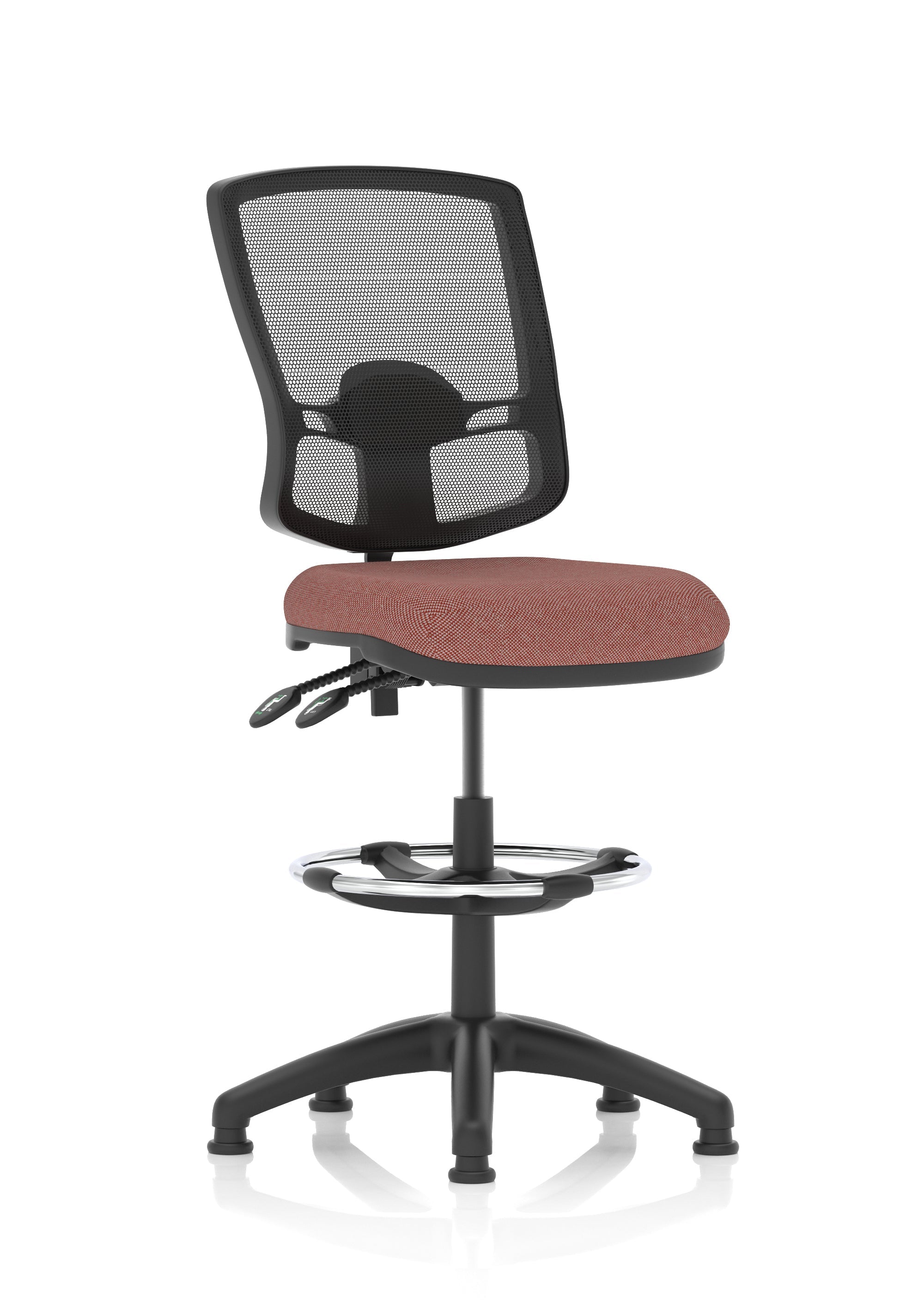 Eclipse Plus II Deluxe Mesh Back Task Operator Office Chair In Quest And Rivet Fabric