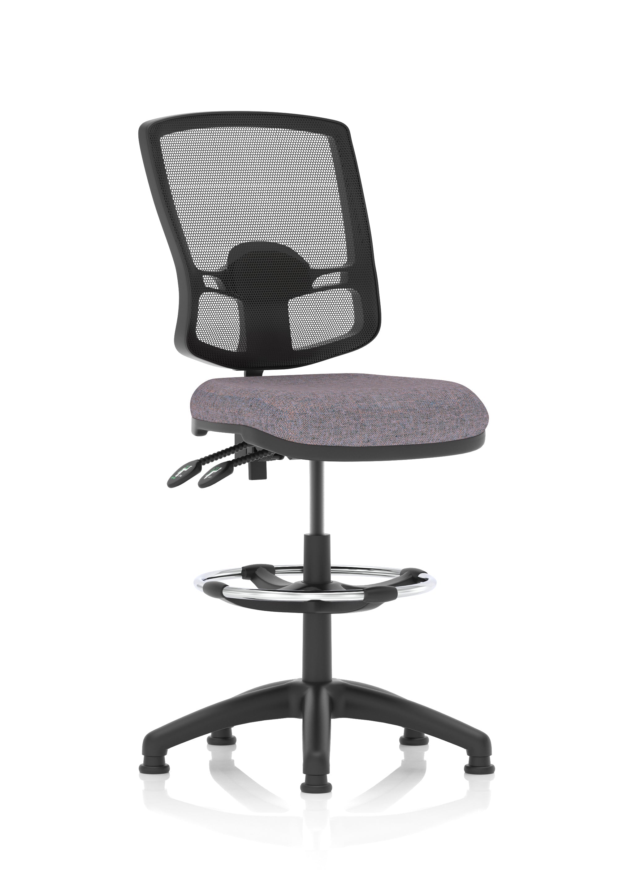 Eclipse Plus II Deluxe Mesh Back Task Operator Office Chair In Quest And Rivet Fabric