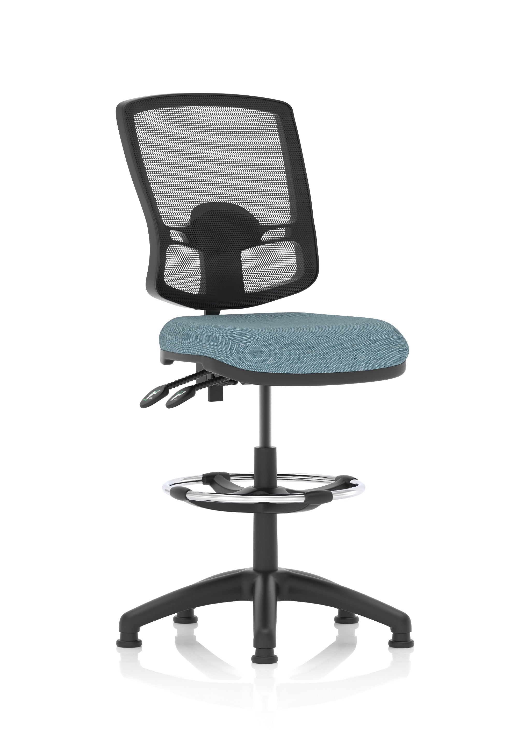 Eclipse Plus II Deluxe Mesh Back Task Operator Office Chair In Quest And Rivet Fabric