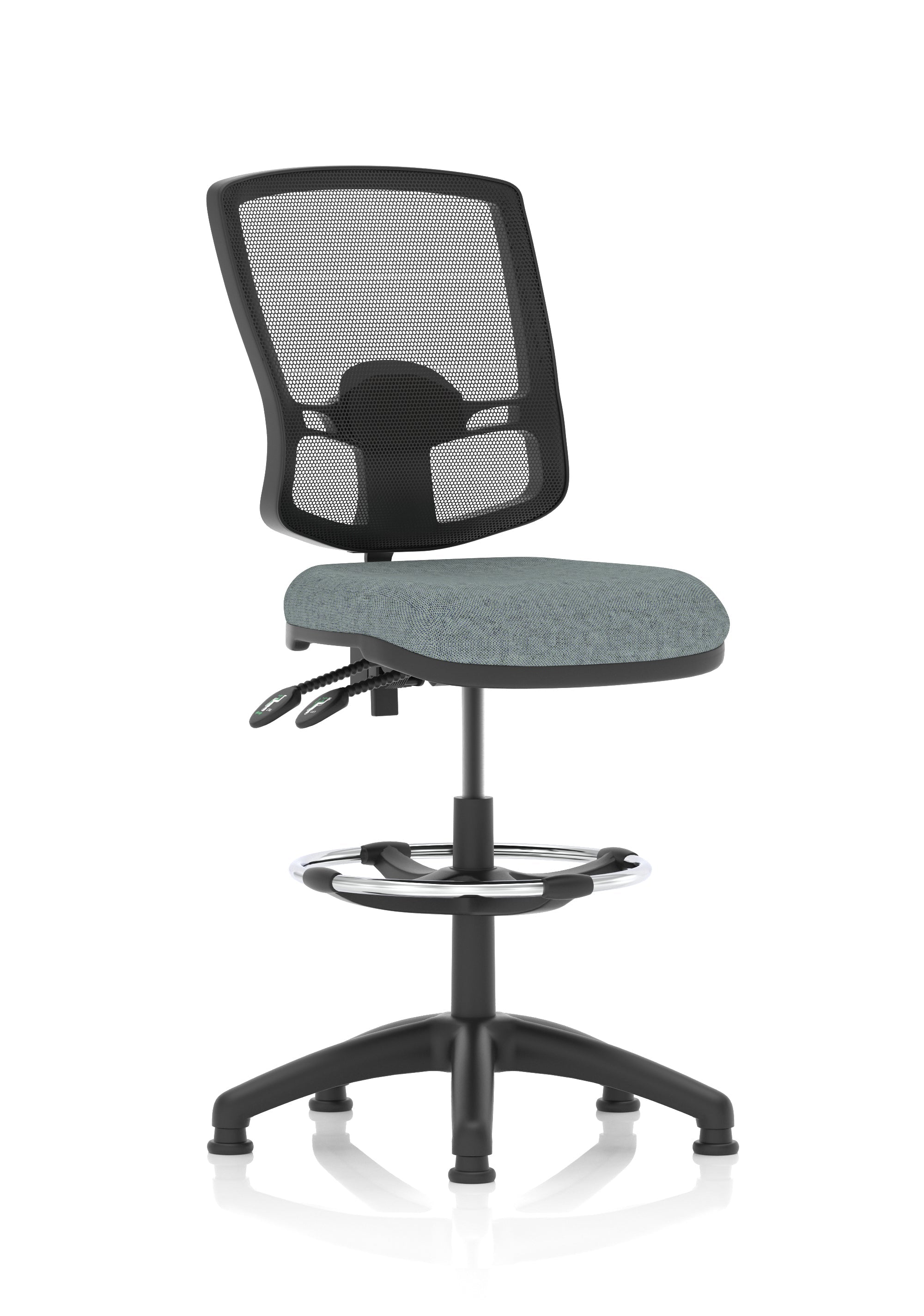 Eclipse Plus II Deluxe Mesh Back Task Operator Office Chair In Quest And Rivet Fabric
