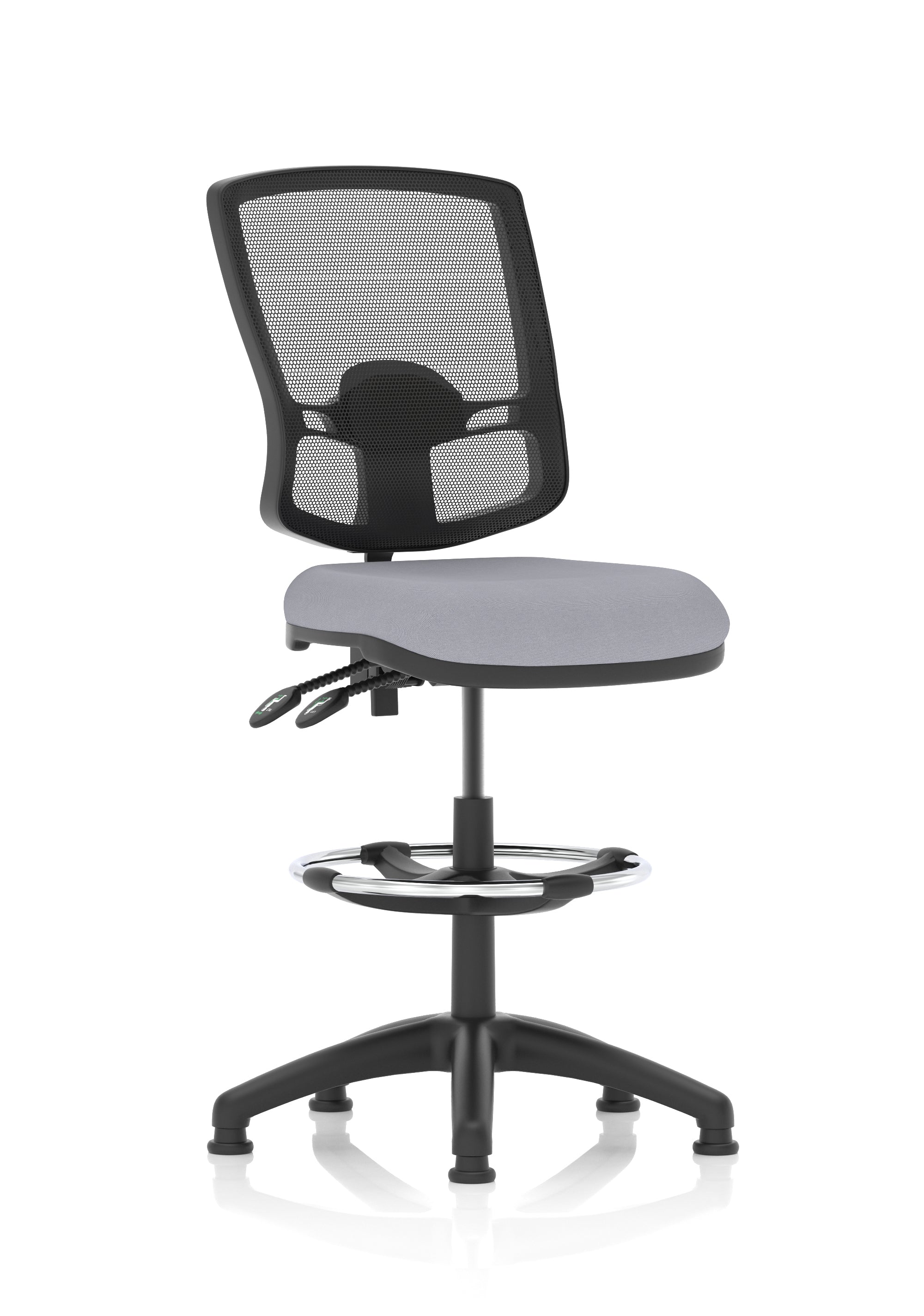 Eclipse Plus II Deluxe Mesh Back Task Operator Office Chair In Quest And Rivet Fabric