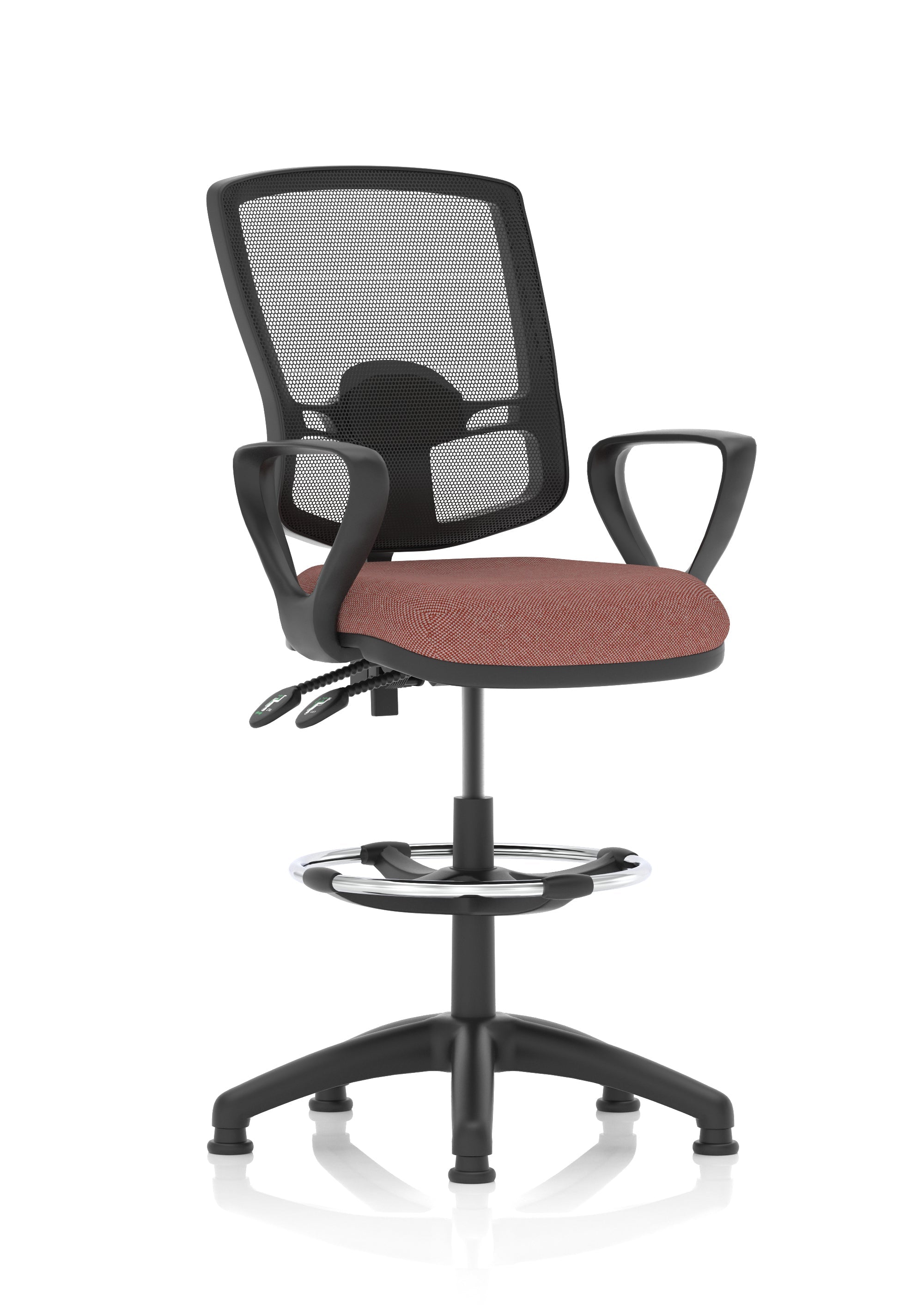 Eclipse Plus II Deluxe Mesh Back Task Operator Office Chair In Quest And Rivet Fabric