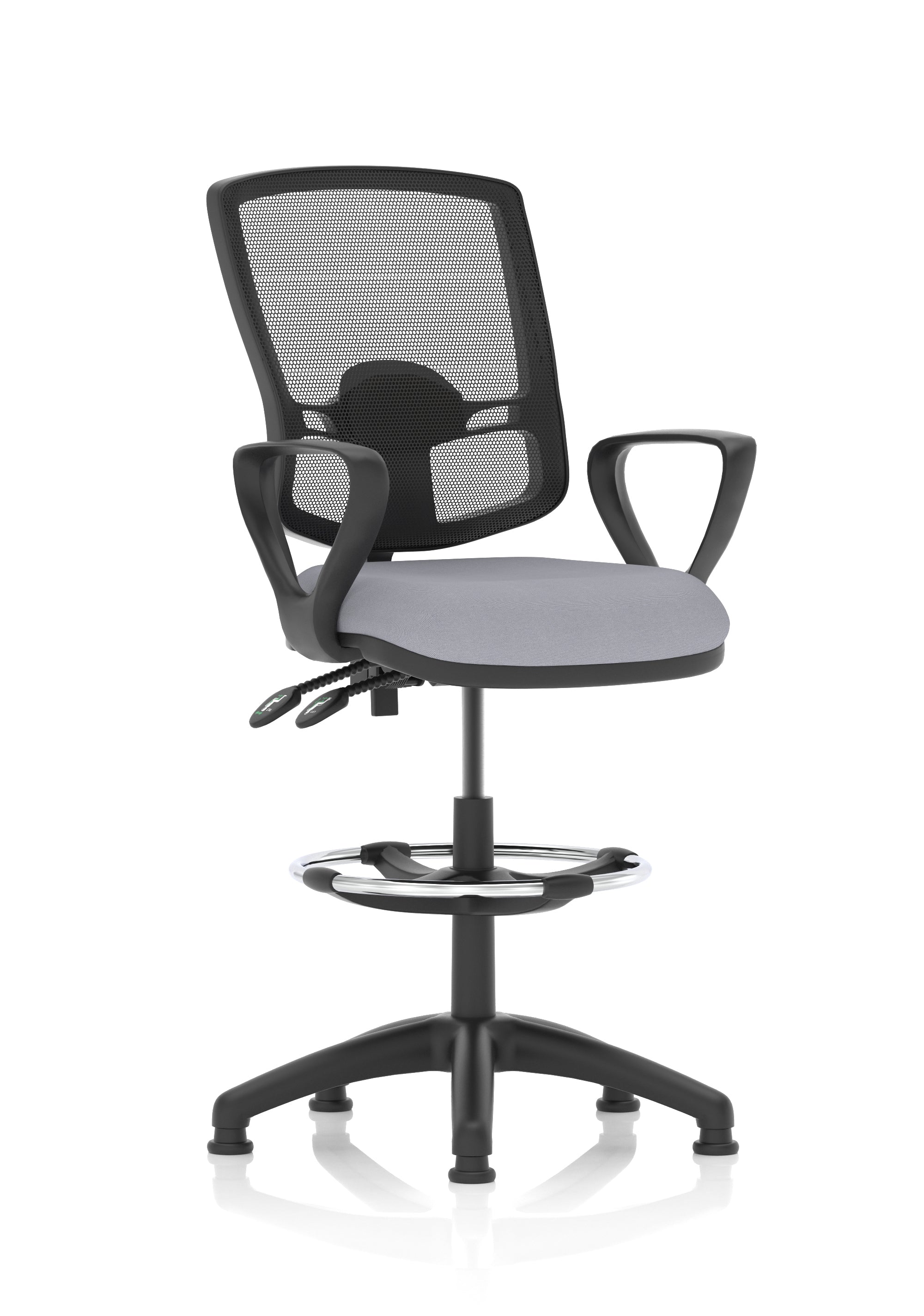 Eclipse Plus II Deluxe Mesh Back Task Operator Office Chair In Quest And Rivet Fabric