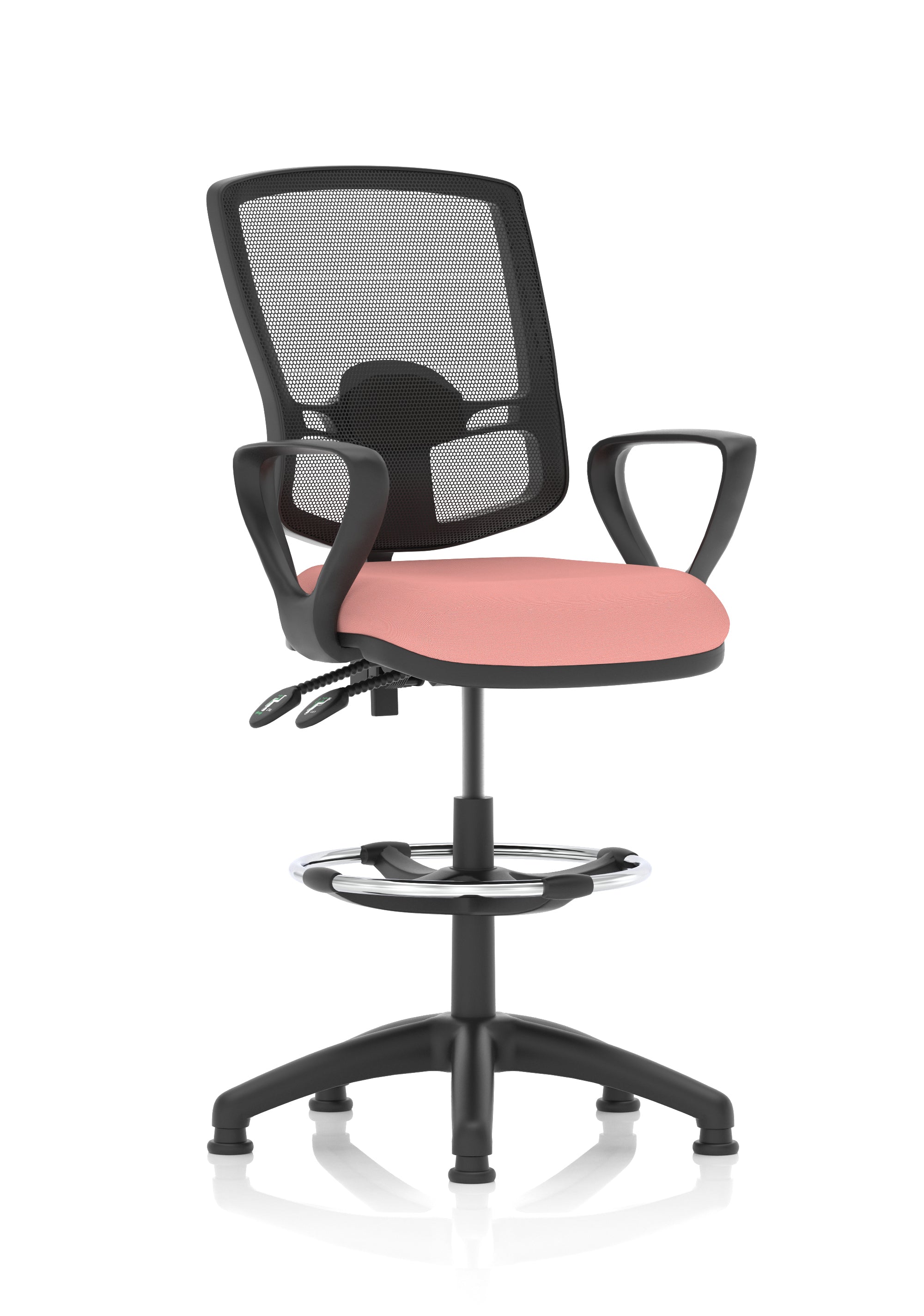 Eclipse Plus II Deluxe Mesh Back Task Operator Office Chair In Quest And Rivet Fabric