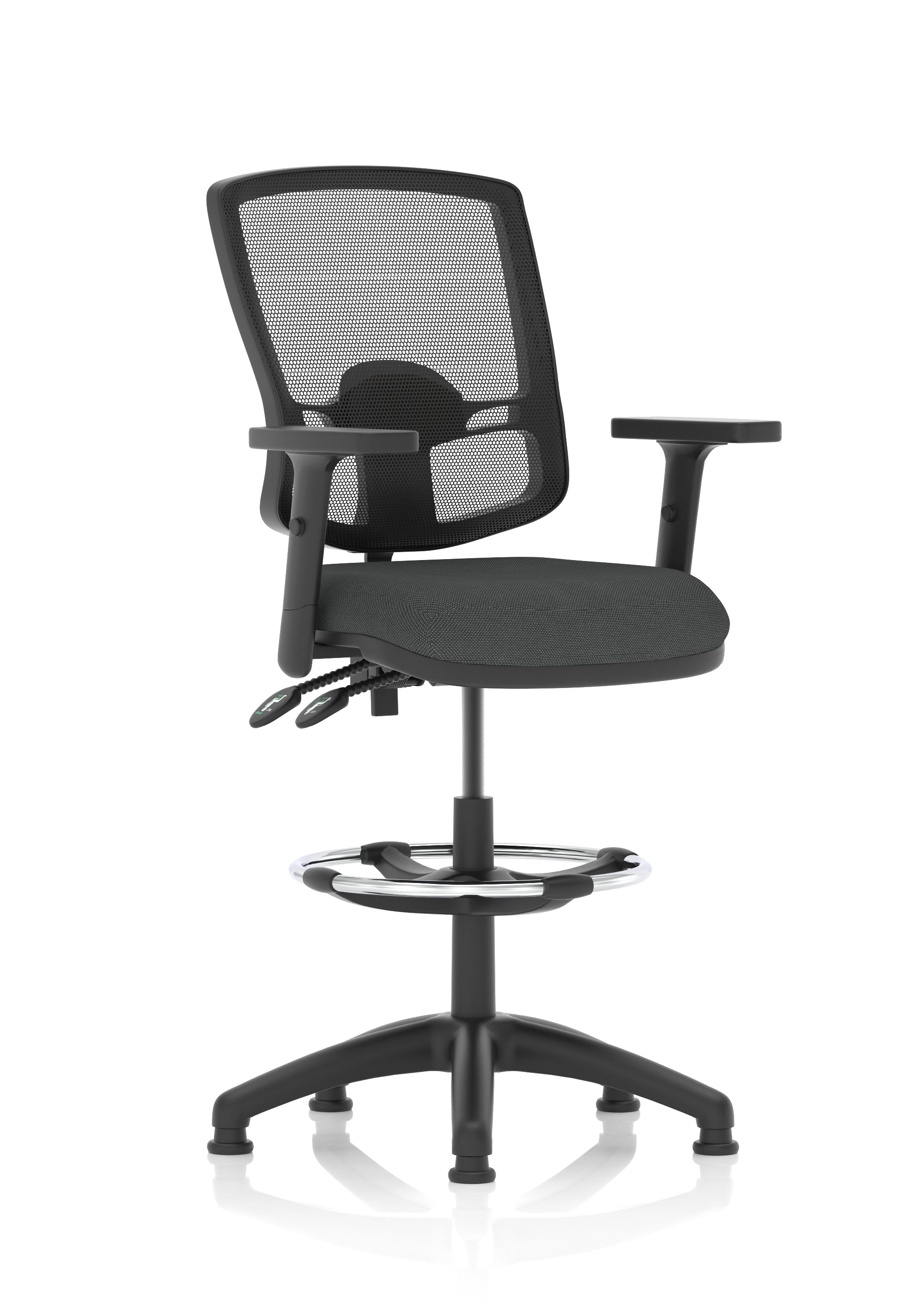 Eclipse Plus II Deluxe Mesh Back Task Operator Office Chair In Quest And Rivet Fabric