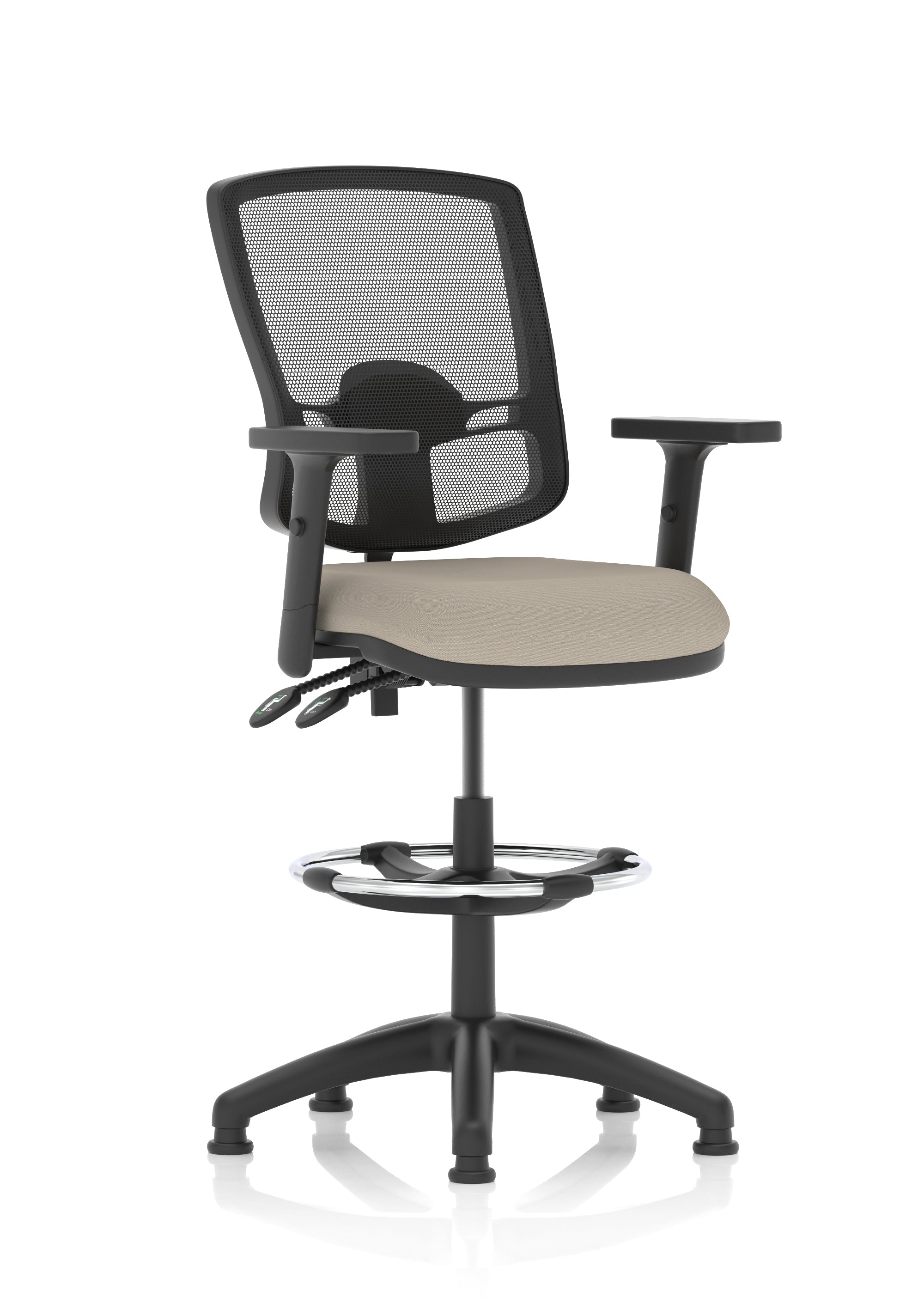 Eclipse Plus II Deluxe Mesh Back Task Operator Office Chair In Quest And Rivet Fabric