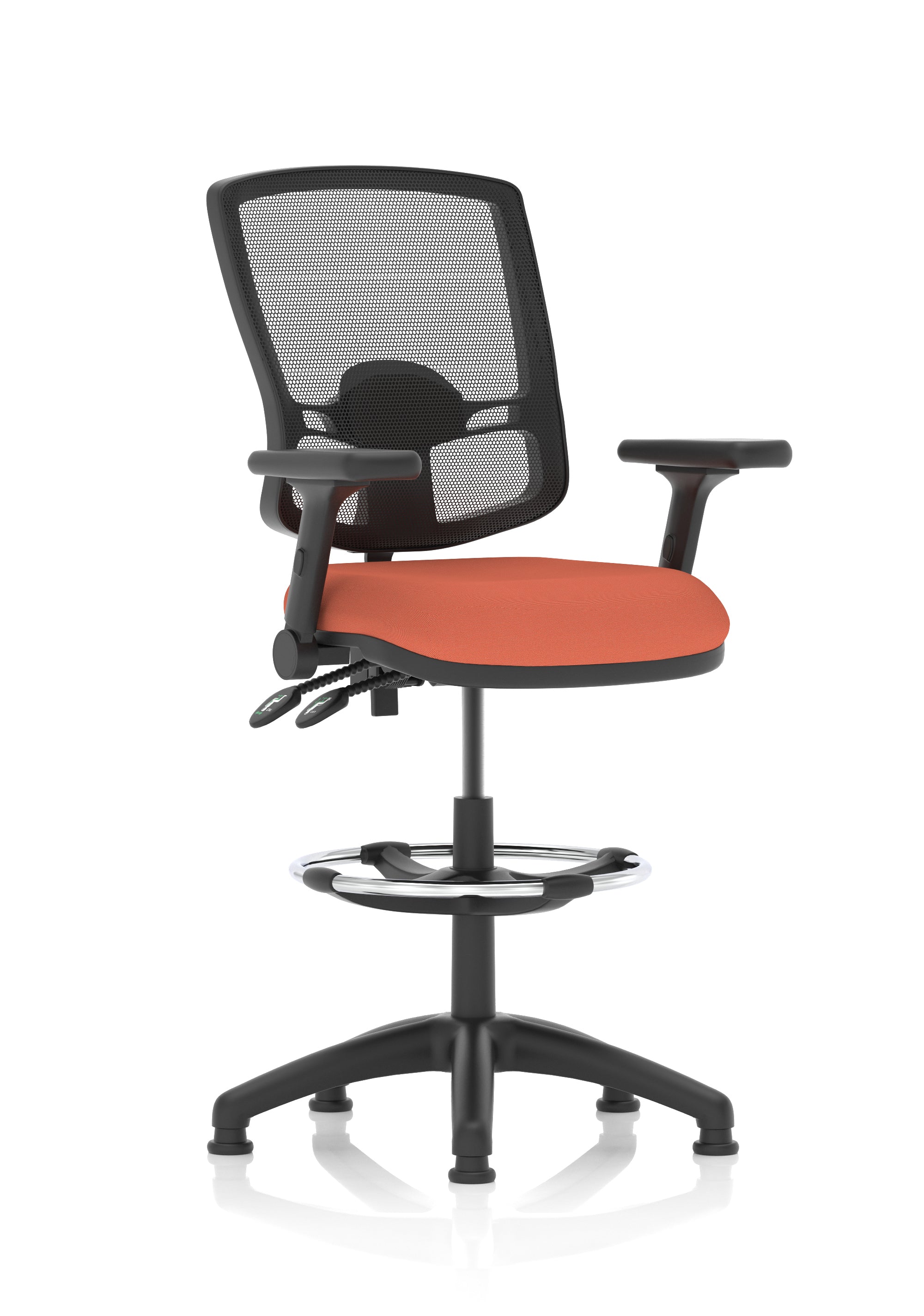 Eclipse Plus II Deluxe Mesh Back Task Operator Office Chair In Quest And Rivet Fabric