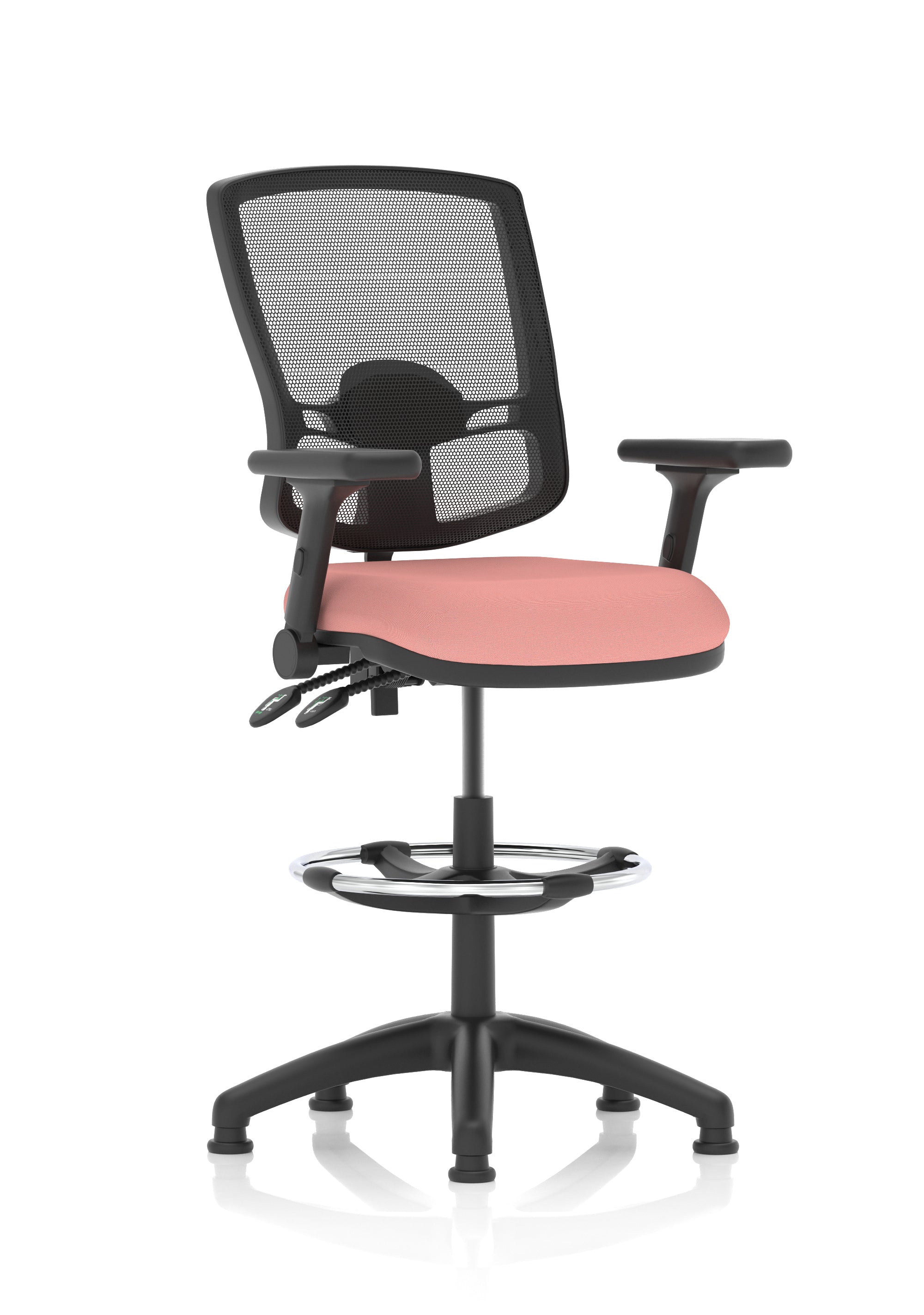Eclipse Plus II Deluxe Mesh Back Task Operator Office Chair In Quest And Rivet Fabric