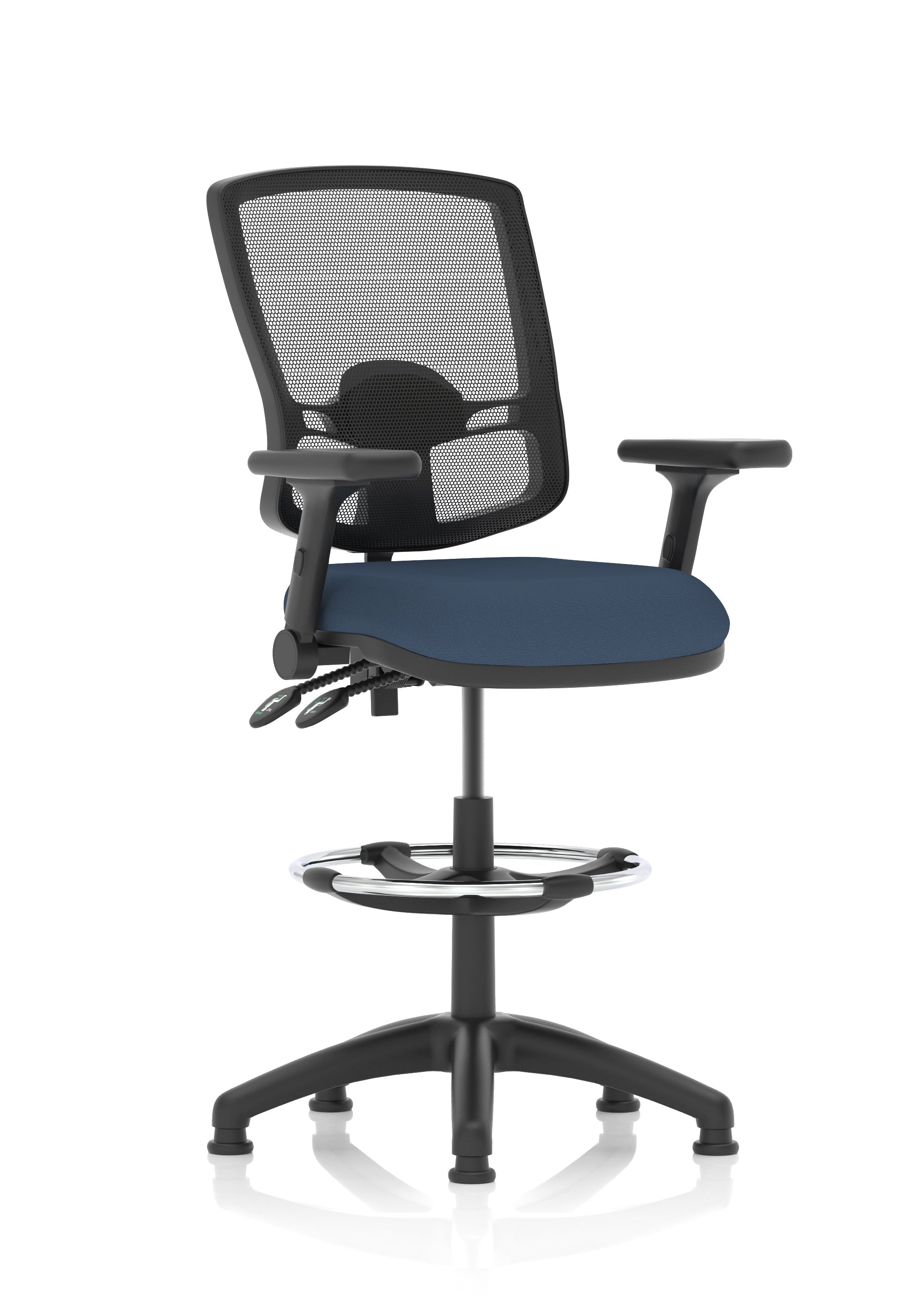 Eclipse Plus II Deluxe Mesh Back Task Operator Office Chair In Quest And Rivet Fabric