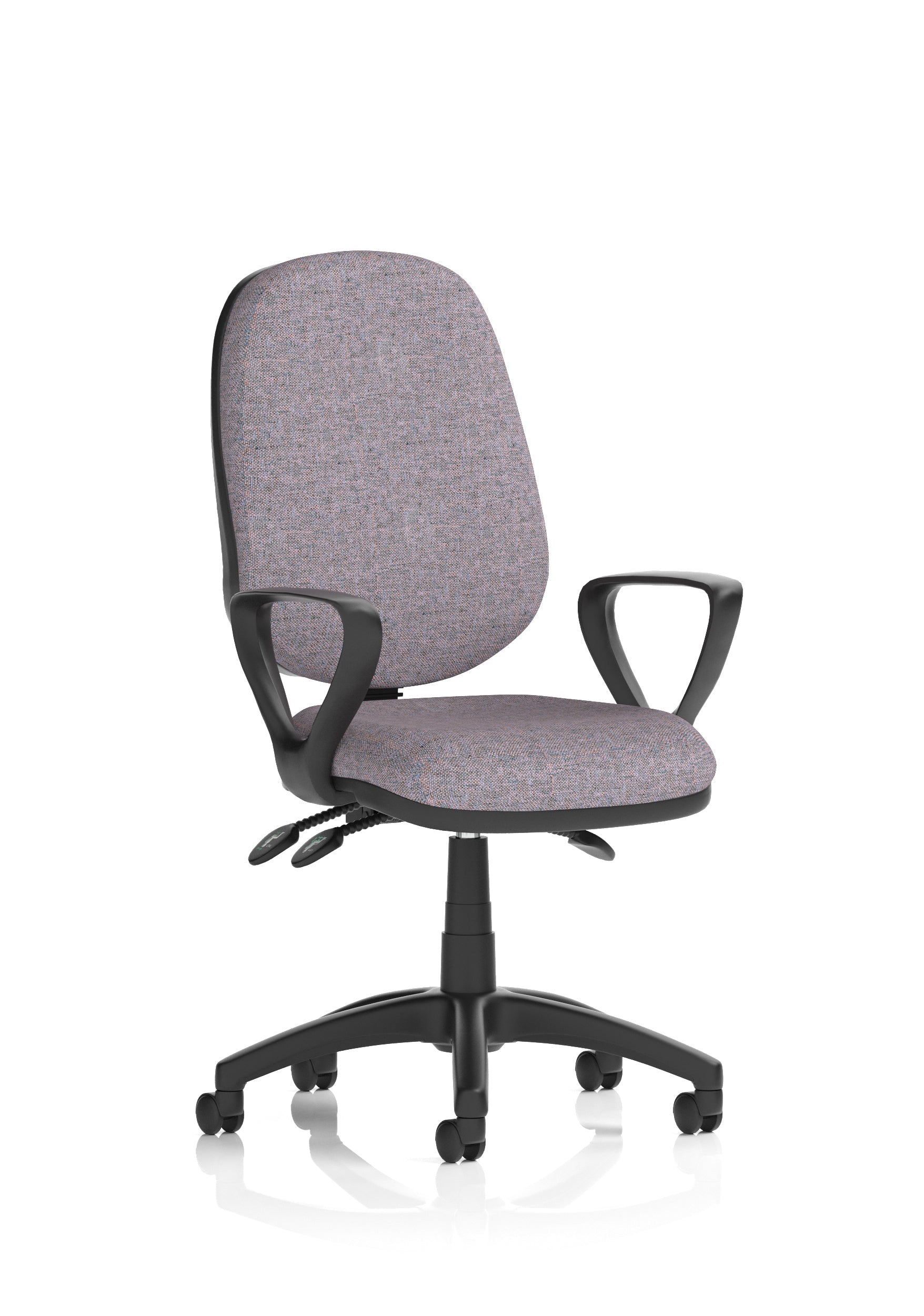 Eclipse Plus III Medium Back Task Operator Office Chair In Quest And Rivet Fabric