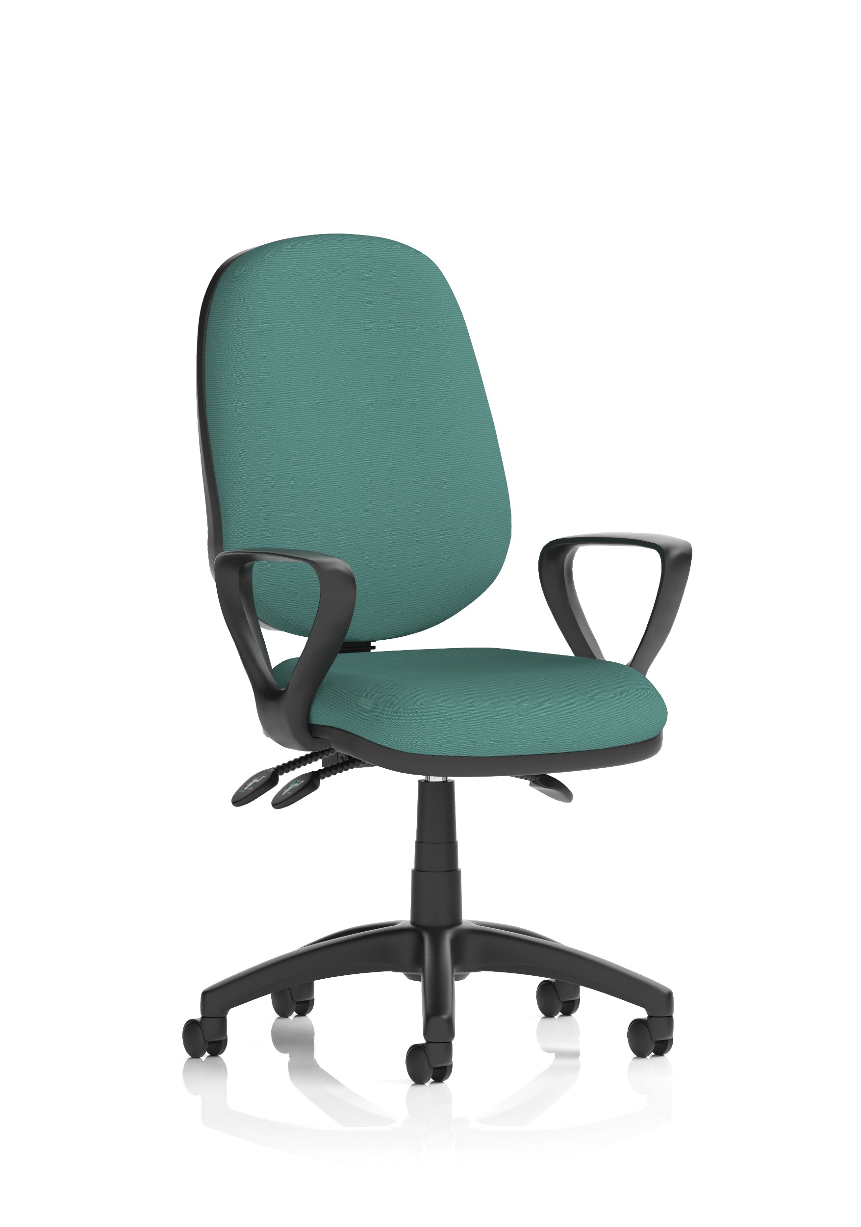 Eclipse Plus III Medium Back Task Operator Office Chair In Quest And Rivet Fabric