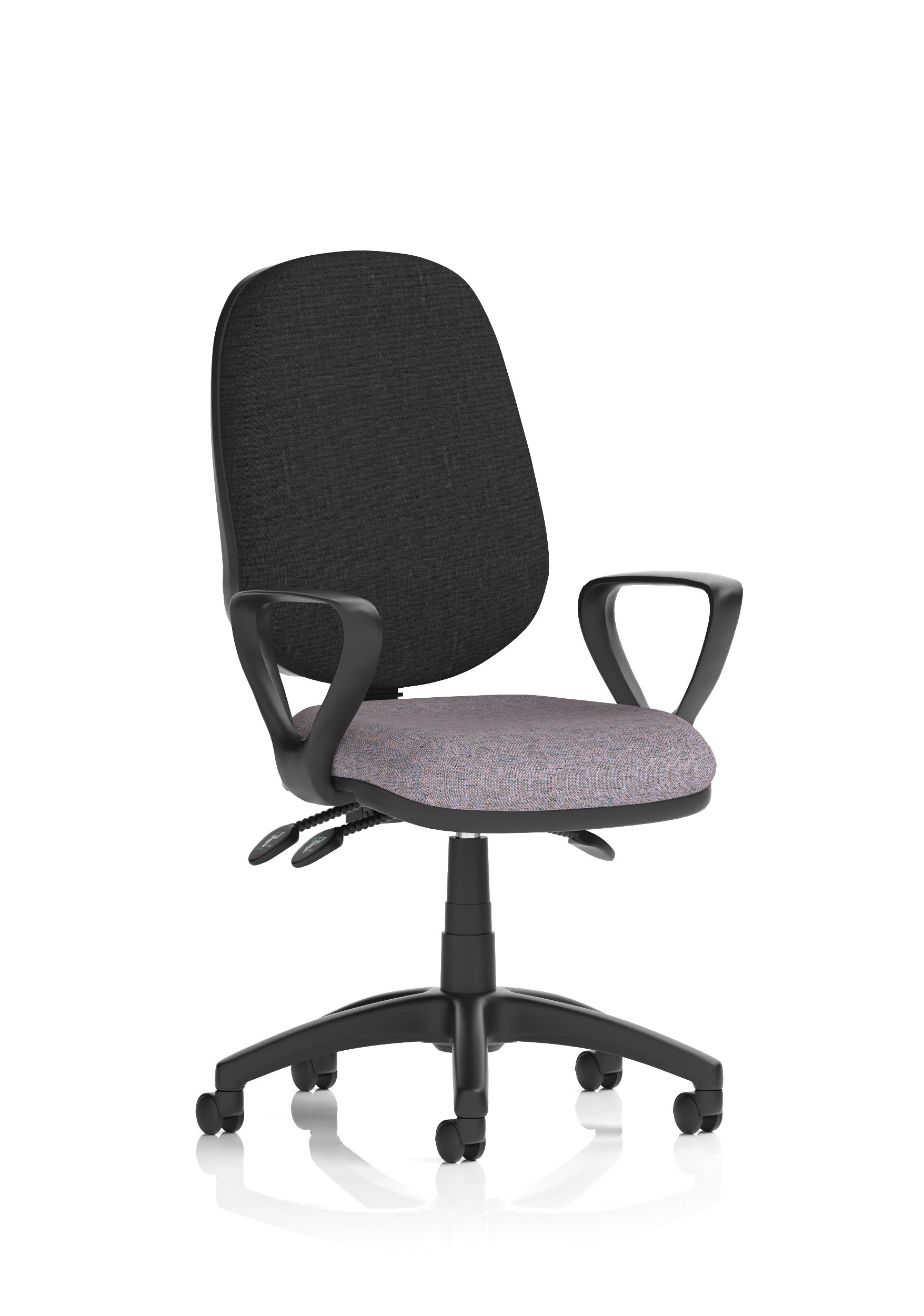 Eclipse Plus III Medium Back Task Operator Office Chair In Quest And Rivet Fabric