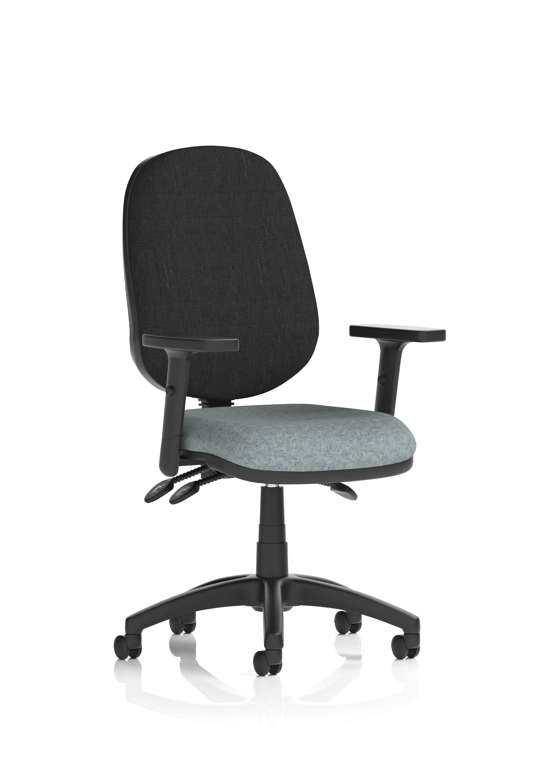 Eclipse Plus III Medium Back Task Operator Office Chair In Quest And Rivet Fabric