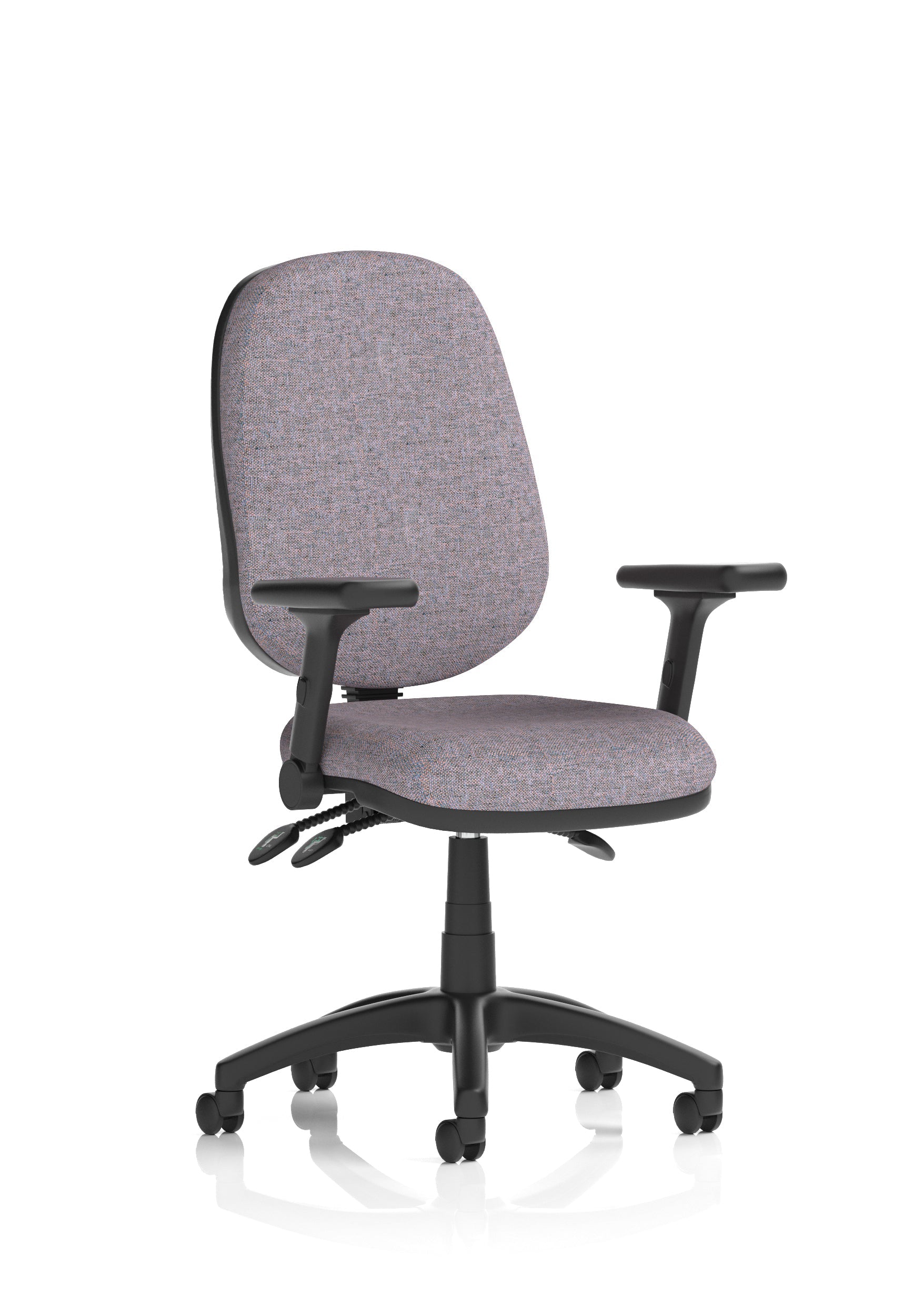 Eclipse Plus III Medium Back Task Operator Office Chair In Quest And Rivet Fabric
