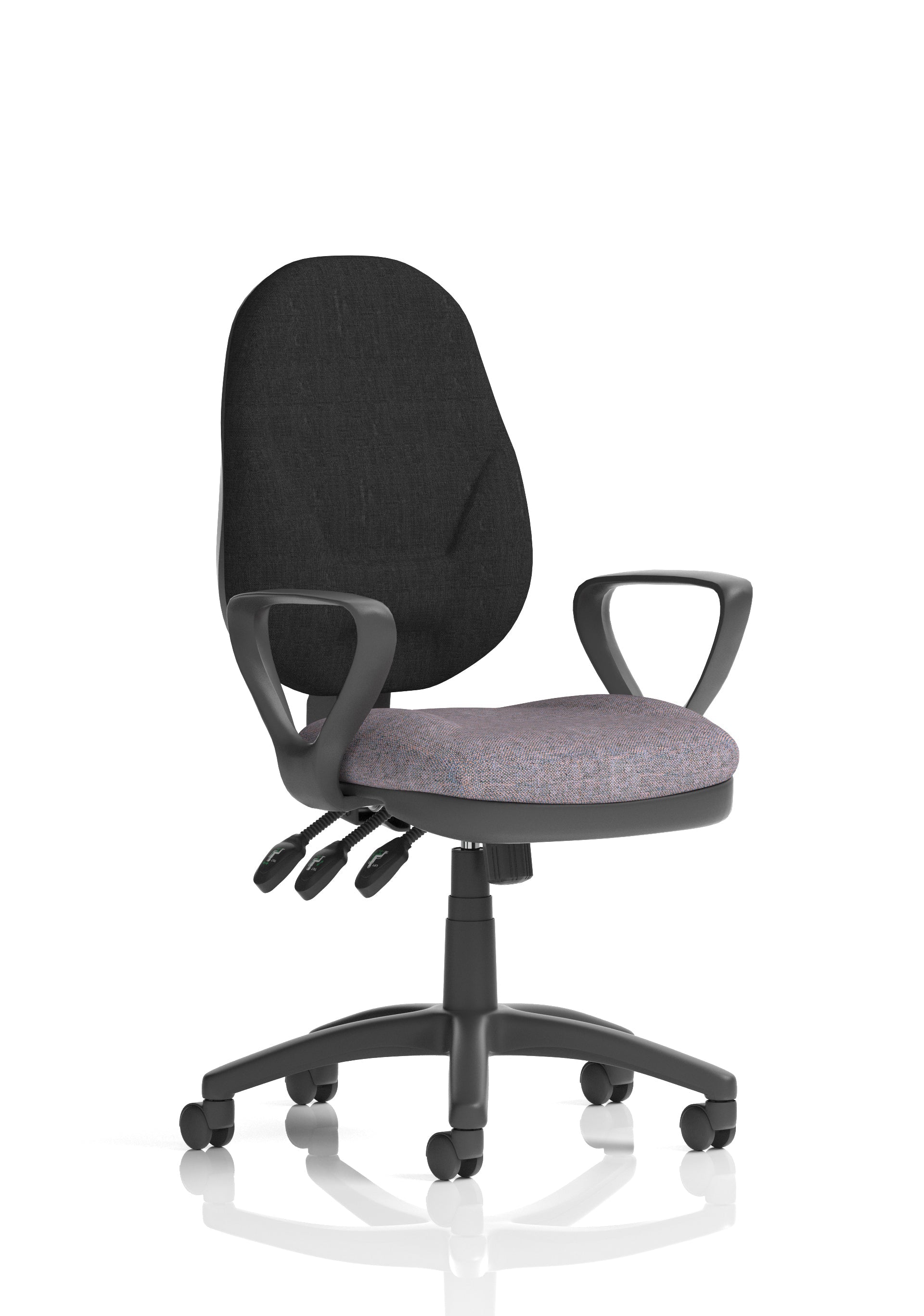 Eclipse Plus XL High Back Task Operator Office Chair In Quest And Rivet Fabric