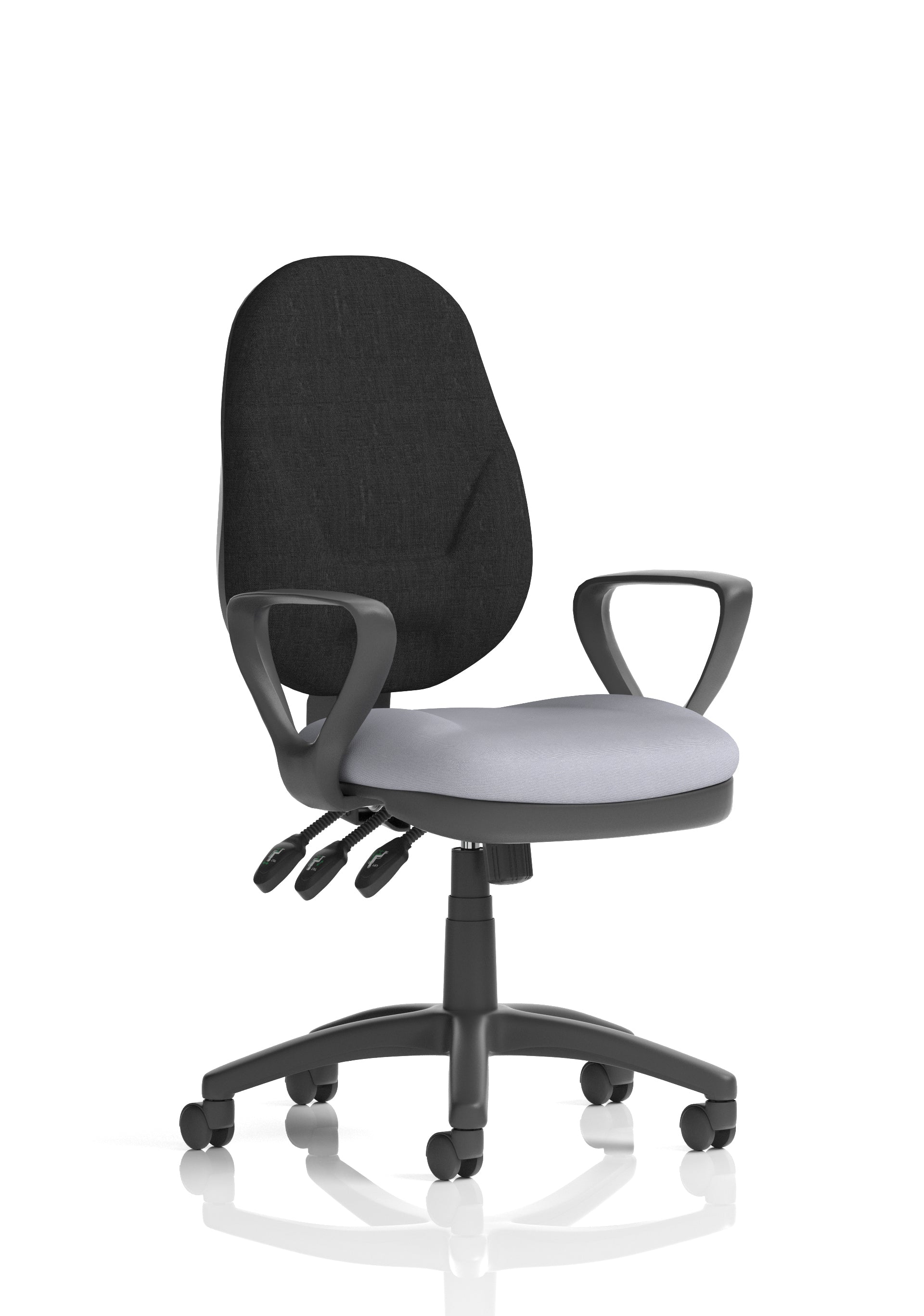 Eclipse Plus XL High Back Task Operator Office Chair In Quest And Rivet Fabric