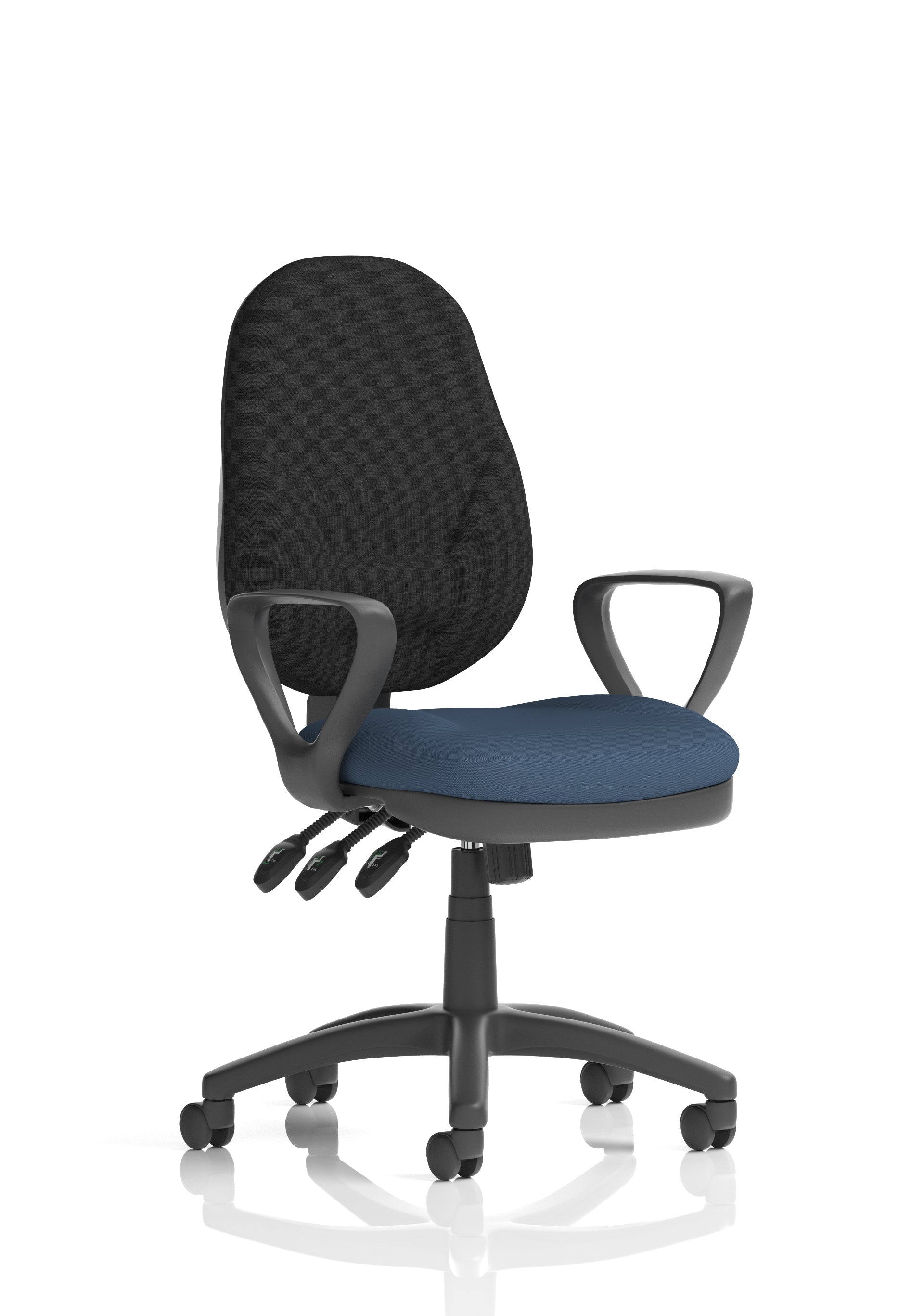 Eclipse Plus XL High Back Task Operator Office Chair In Quest And Rivet Fabric