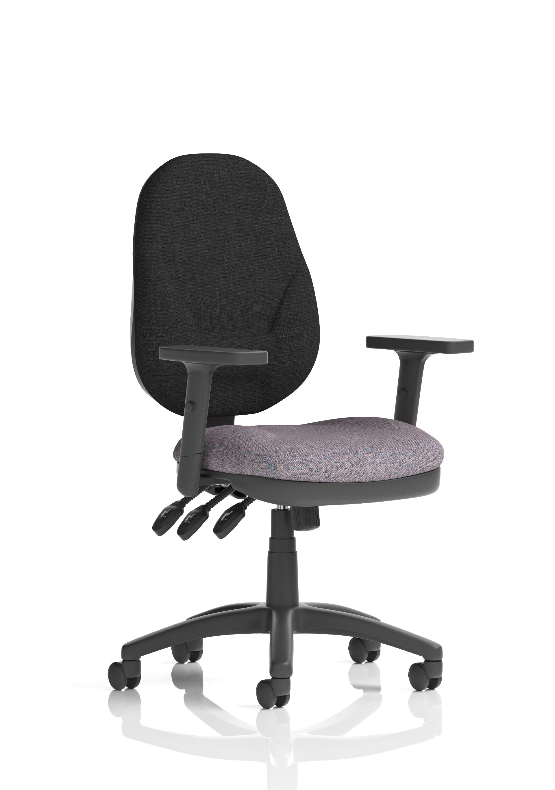 Eclipse Plus XL High Back Task Operator Office Chair In Quest And Rivet Fabric