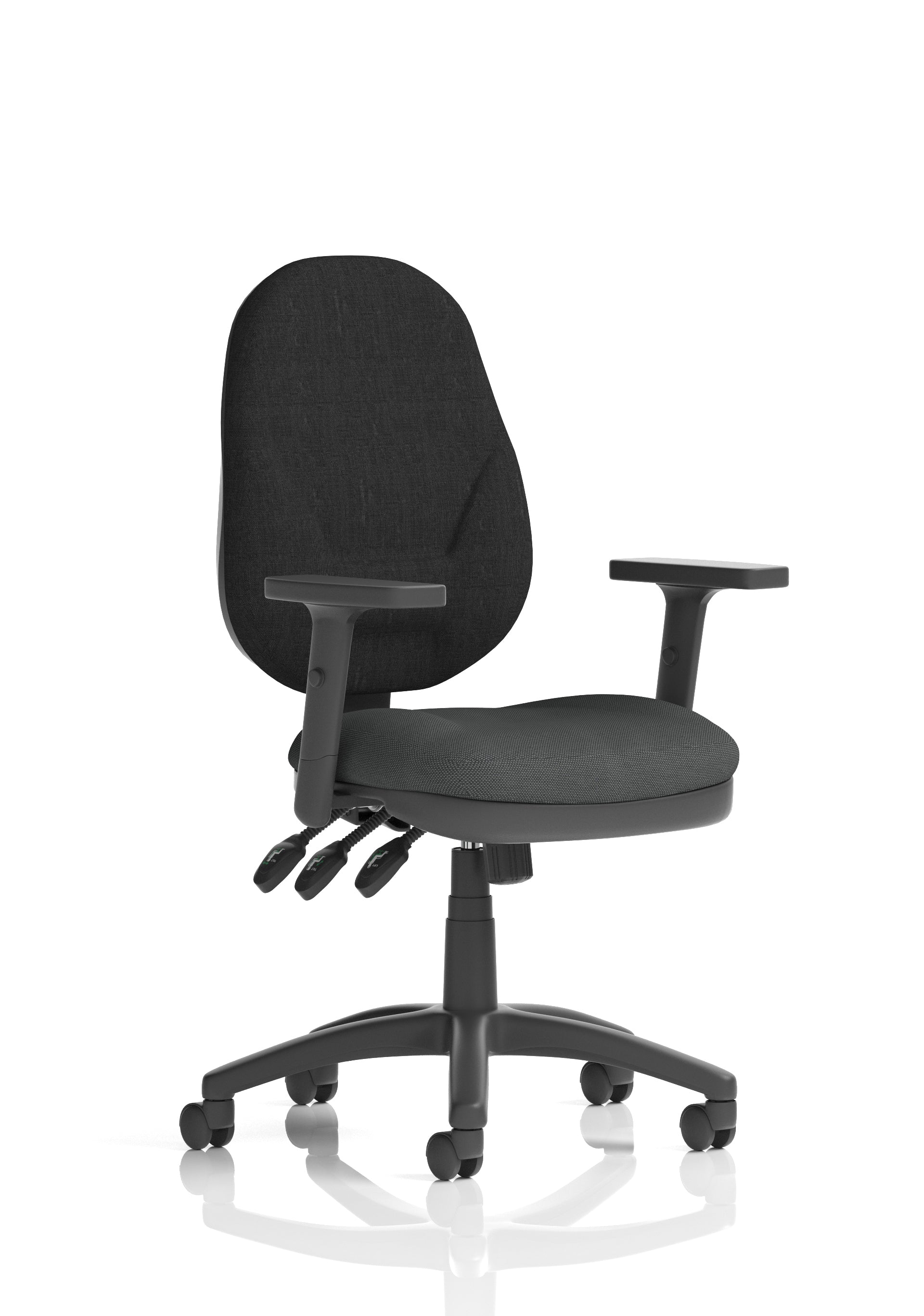 Eclipse Plus XL High Back Task Operator Office Chair In Quest And Rivet Fabric