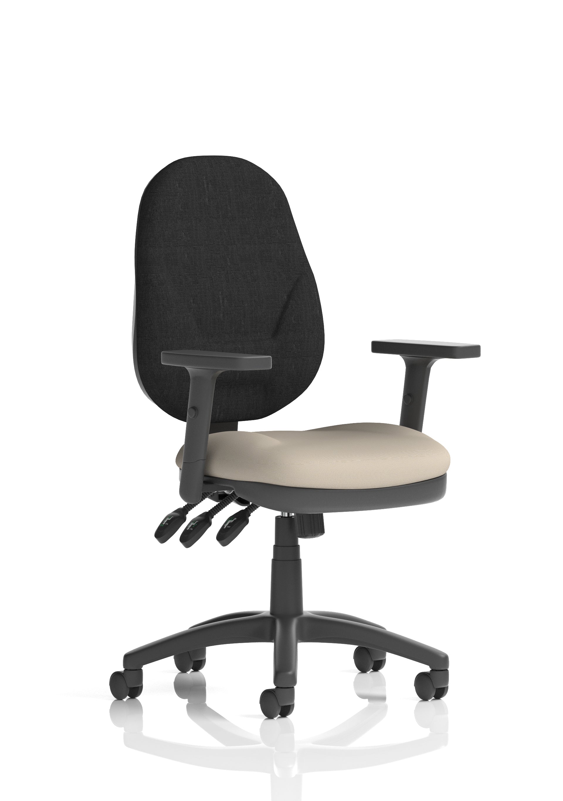 Eclipse Plus XL High Back Task Operator Office Chair In Quest And Rivet Fabric