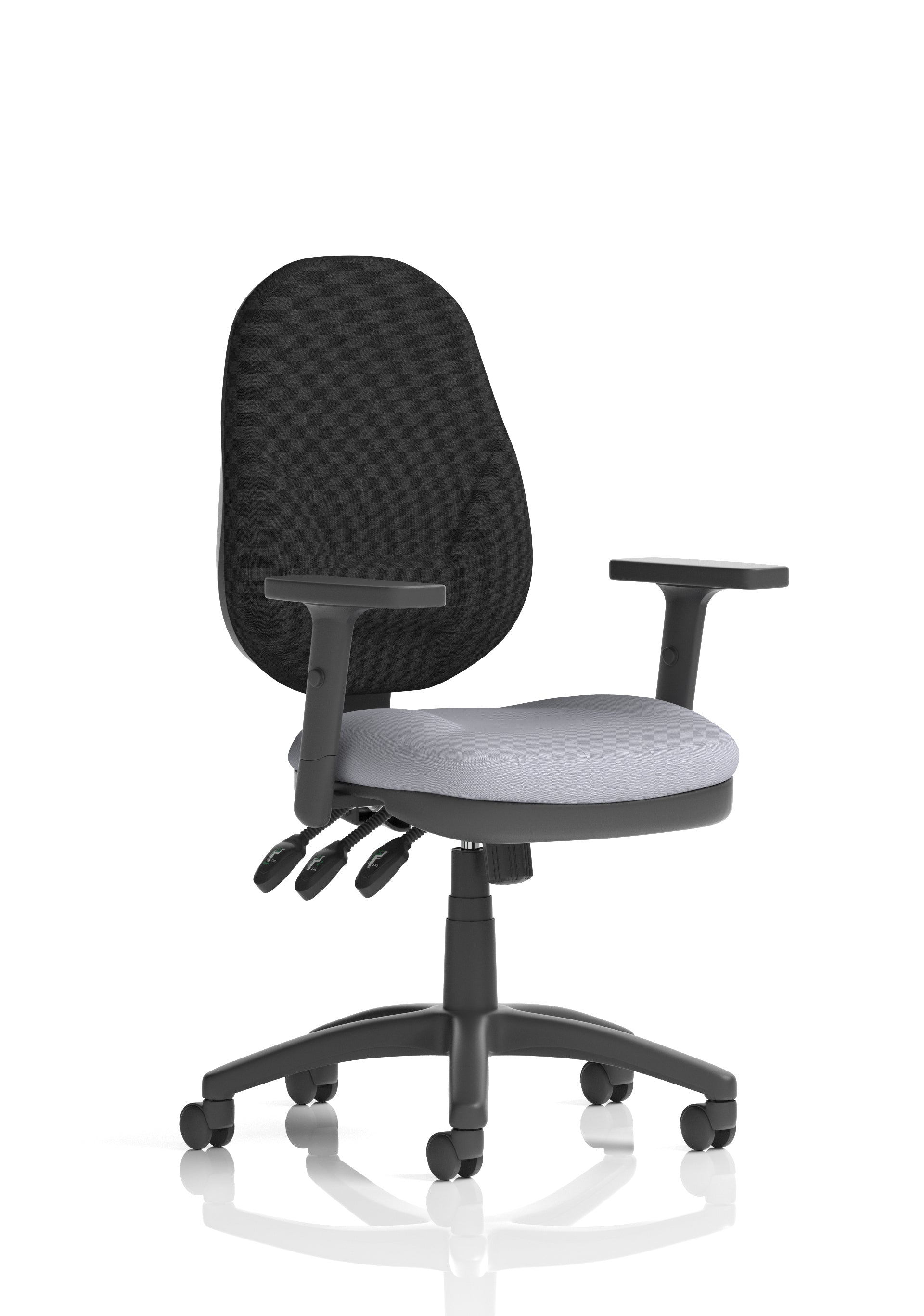 Eclipse Plus XL High Back Task Operator Office Chair In Quest And Rivet Fabric