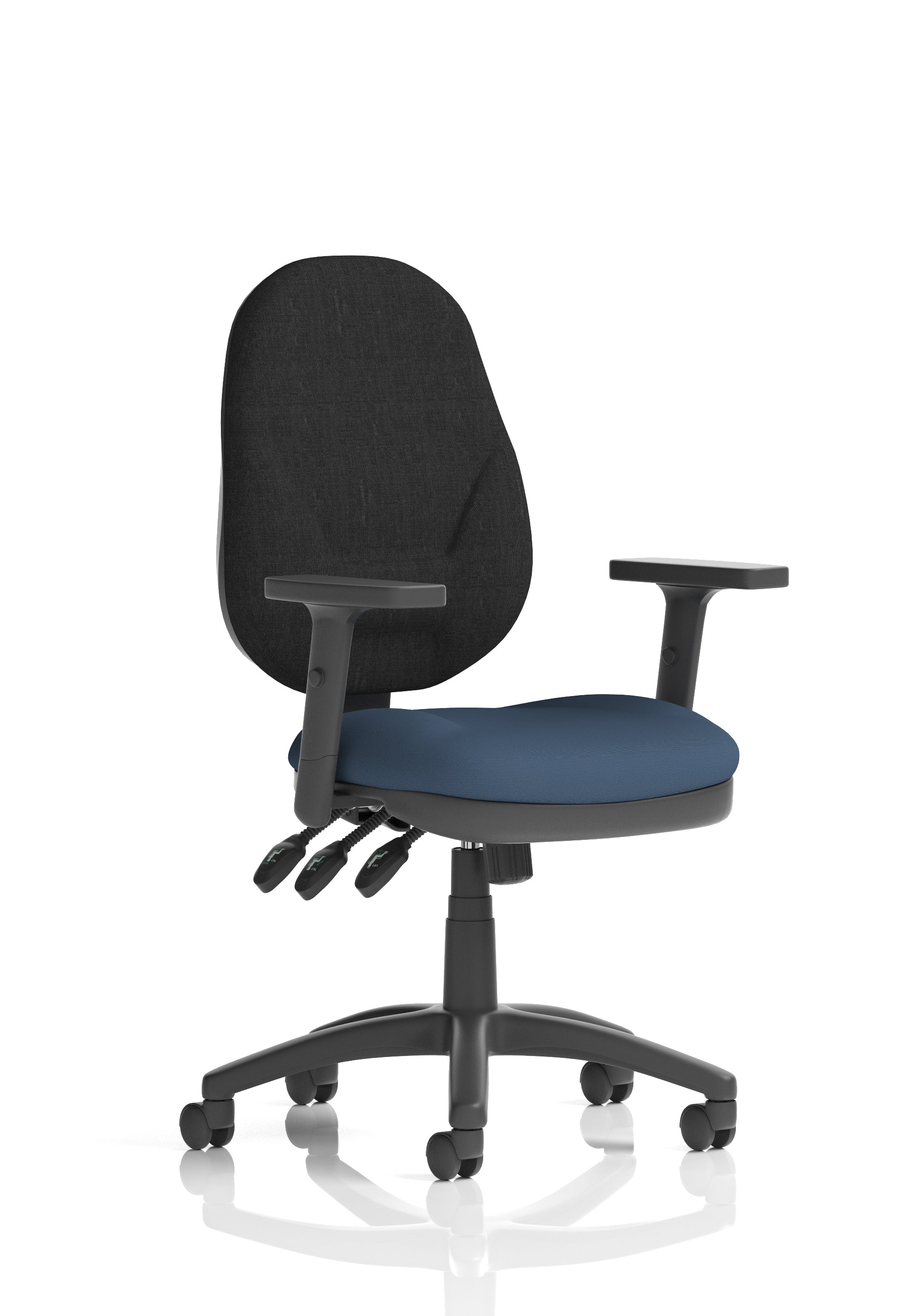 Eclipse Plus XL High Back Task Operator Office Chair In Quest And Rivet Fabric